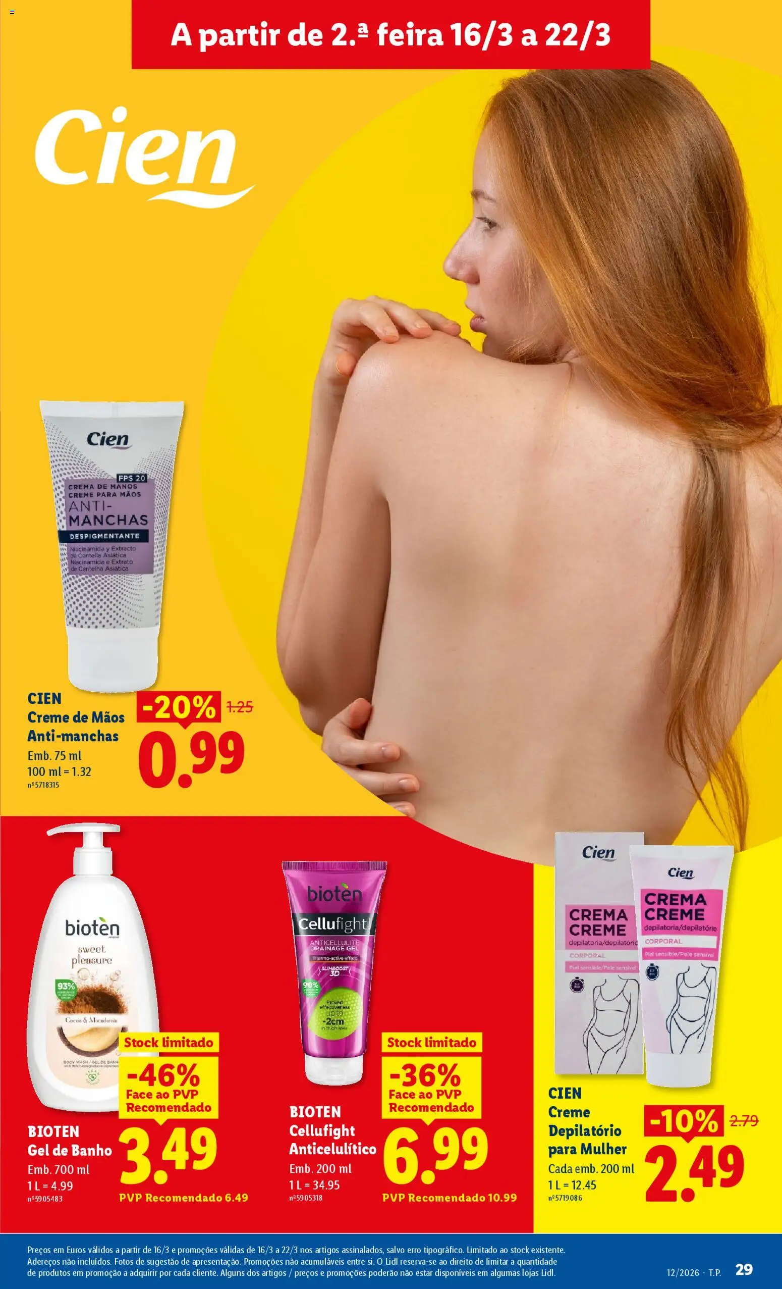Lidl folheto │ válido de 16.03.2026 | Página: 29 | Produtos: Creme para mãos, Gel de banho, Banho, Creme