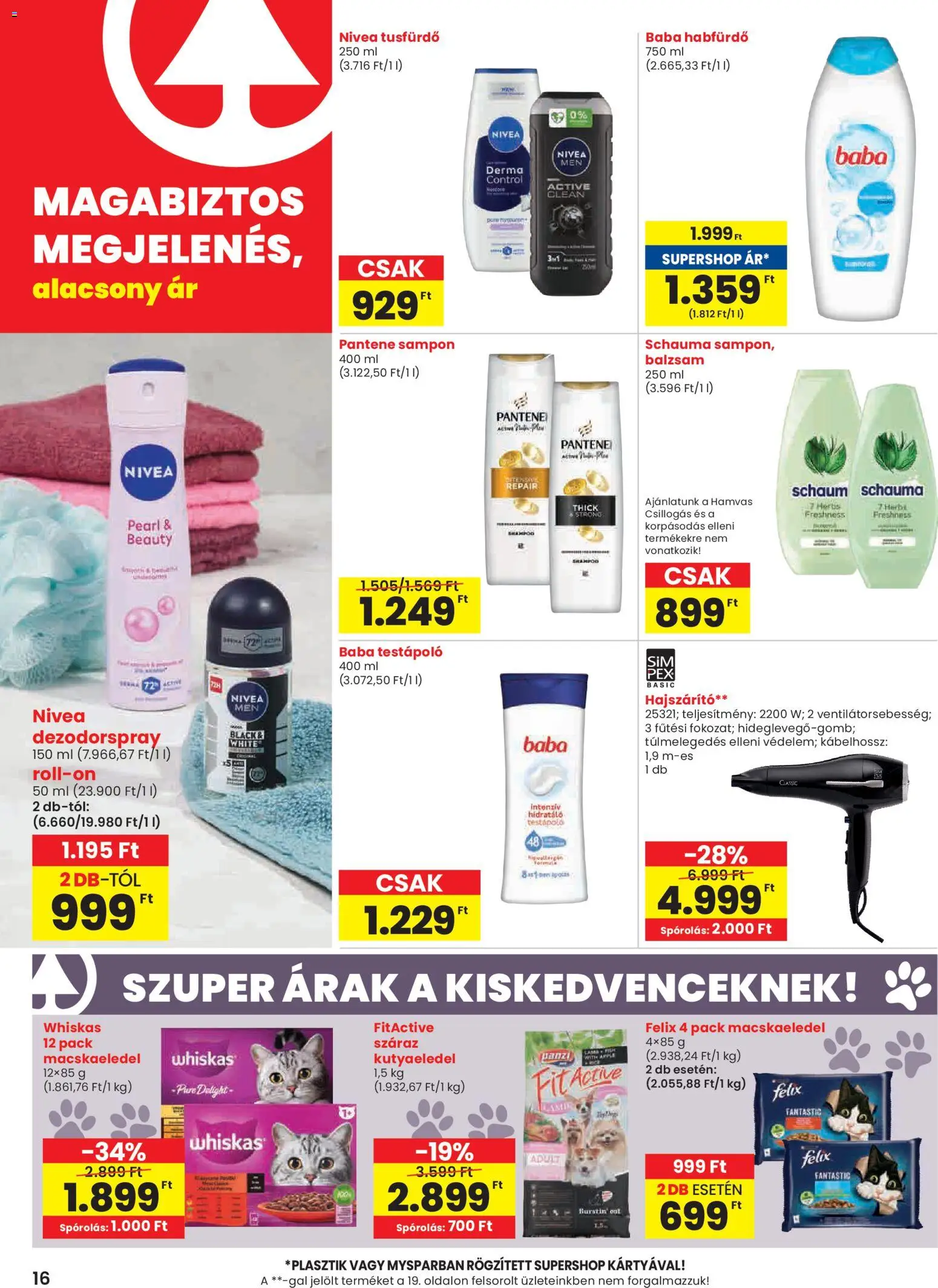 Spar akciós ujság - amely érvényes a következő dátumtól: 30.10.2025 | Oldal: 16 | Termékek: Macskaeledel, Sampon, Testápoló, Tusfürdő