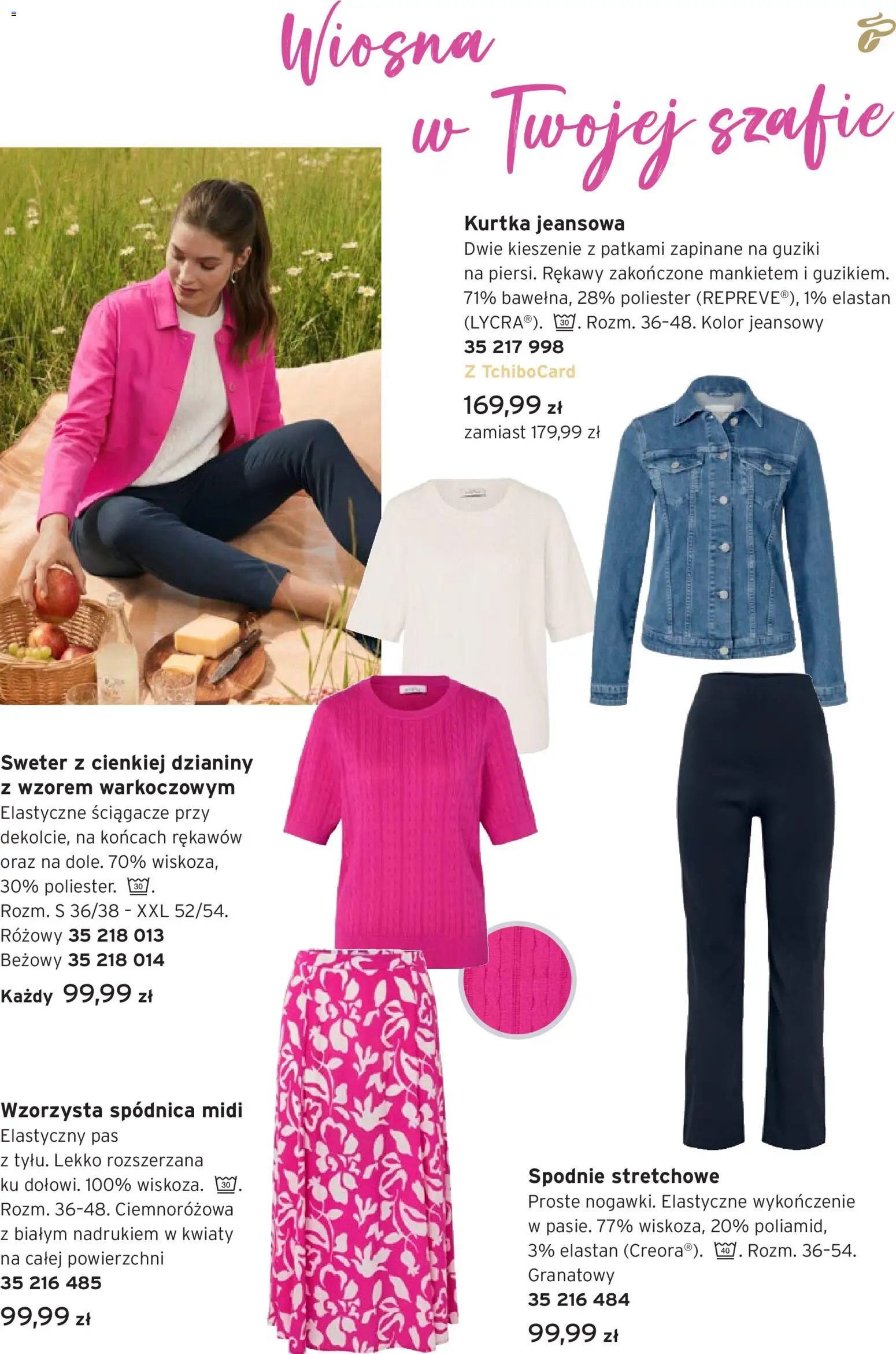 Tchibo promocje od 31.03.2026 | Strona: 3 | Produkty: Sweter, Kurtka, Spodnie, Kwiaty