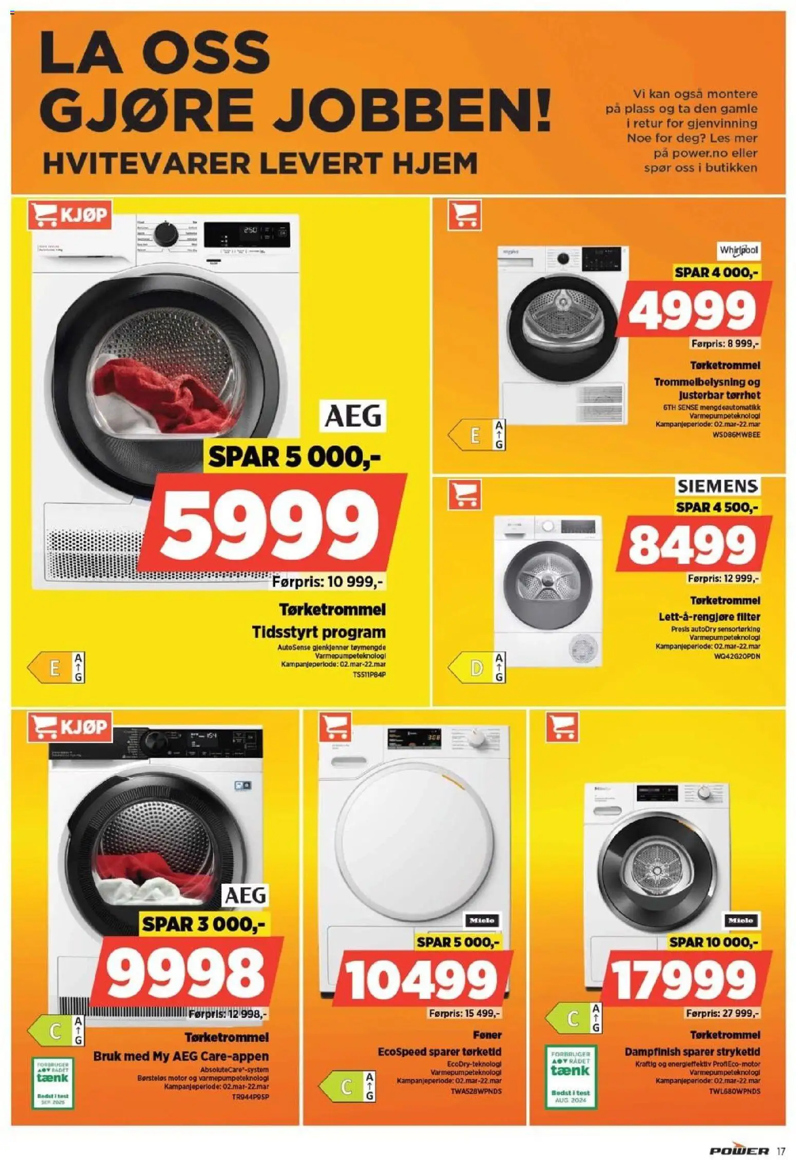 {H1} | Side: 17 | Produkter: Tørketrommel