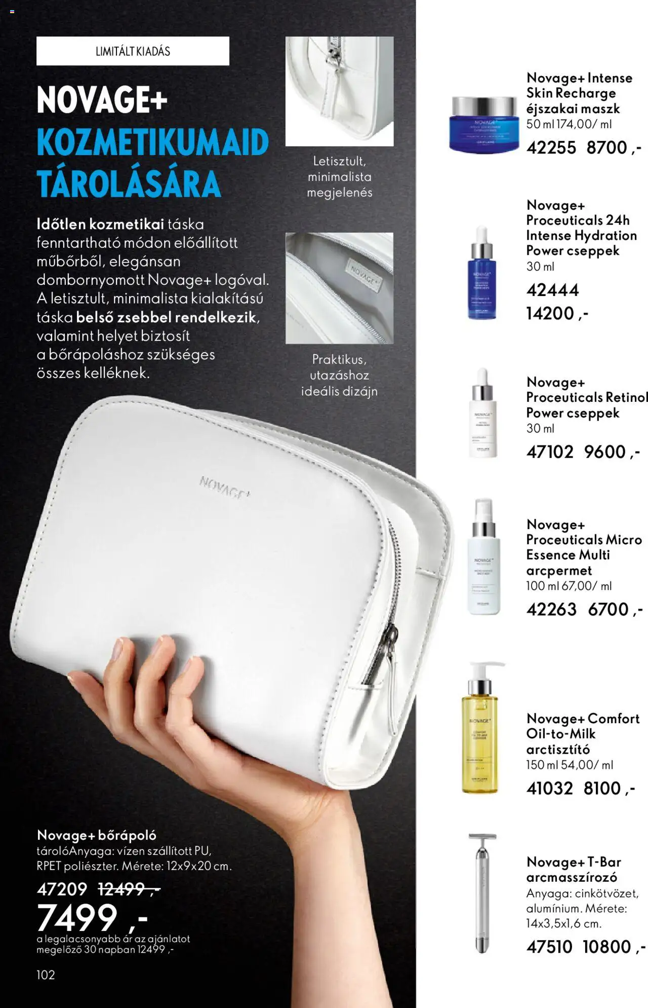 Oriflame akciós ujság - amely érvényes a következő dátumtól: 01.10.2025 | Oldal: 102 | Termékek: Táska, Kozmetikai táska, Maszk