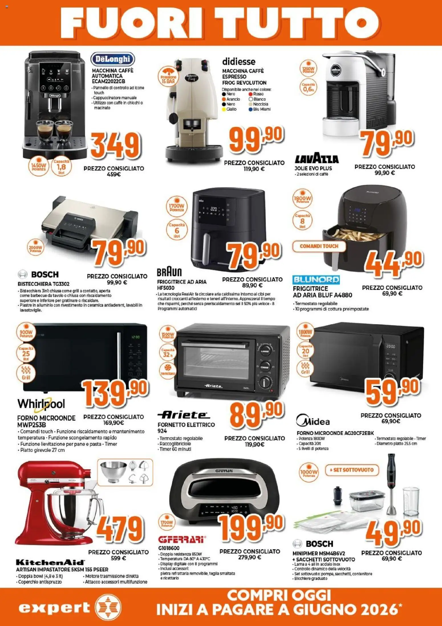 Volantino Expert del 27.12.2025 | Pagina: 7 | Prodotti: Friggitrice ad aria, Pasta, Lavazza, Macinato