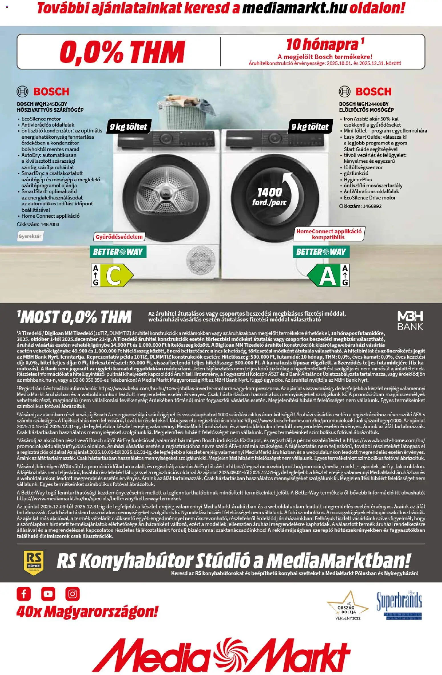 Media Markt akciós ujság - amely érvényes a következő dátumtól: 03.12.2025 | Oldal: 16 | Termékek: Szőlő, Szárítógép, Konyhabútor, Elöltöltős mosógép