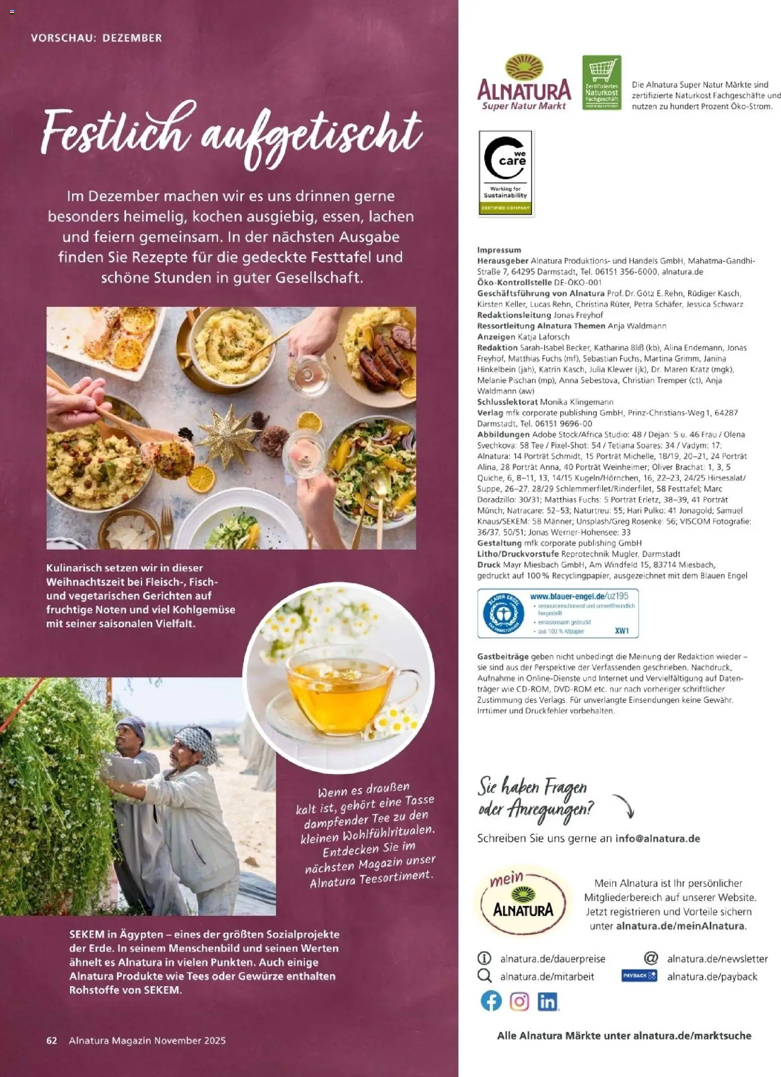 Alnatura Prospekt – gültig ab 01.11.2025 | Seite: 62 | Produkte: Fisch, Gewürze, Tee