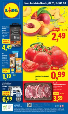 LIDL leidinių peržiūra, galiojančių nuo 31.07.2025