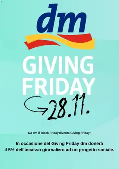 Anteprima del volantino dm drogerie markt - Giving Friday valido a partire dal 28.11.2025