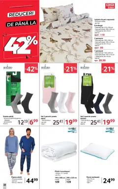Noul catalog Selgros – valabil de la 05.09.2025 | Pagină: 20 | Produse: Lenjerie de pat, Pernă, Pilotă, Șosete