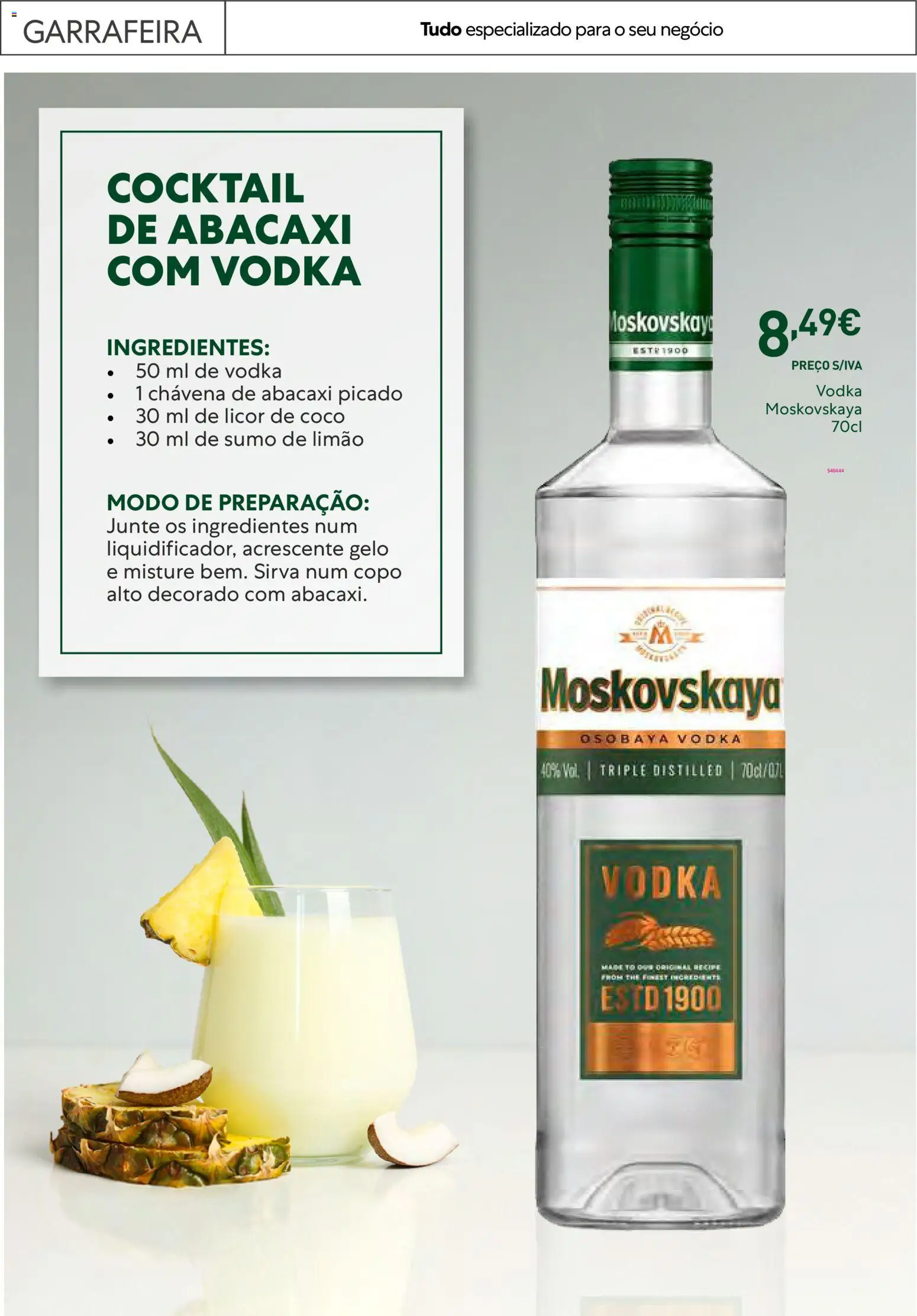 Recheio Horeca │ válido de 17.02.2026 | Página: 26 | Produtos: Licor, Sumo, Abacaxi, Vodka