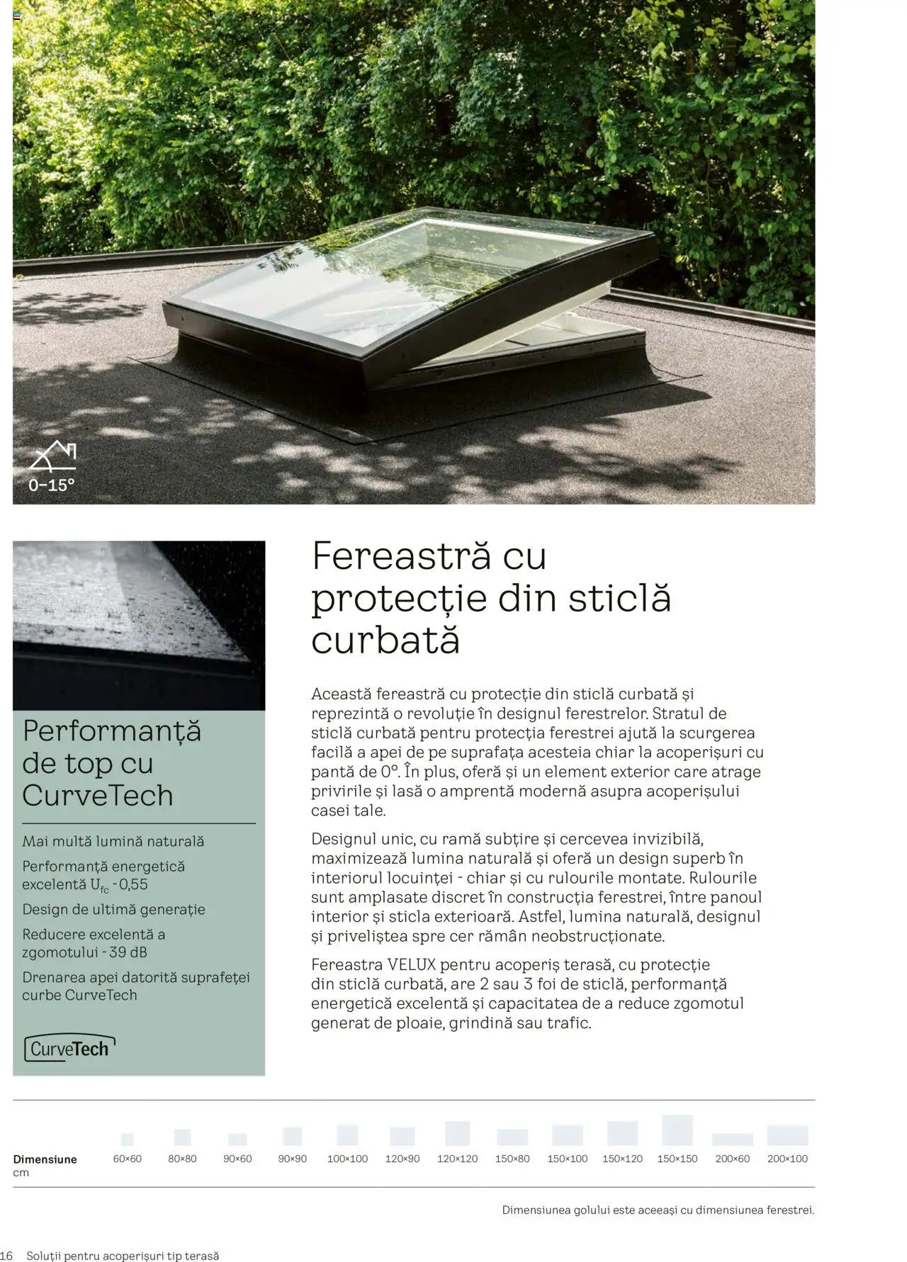 Velux catalog - Ferestre pentru acoperiș terasă – valabil de la 25.02.2025 | Pagină: 16 | Produse: Tavuk suyu, Top, Fereastră