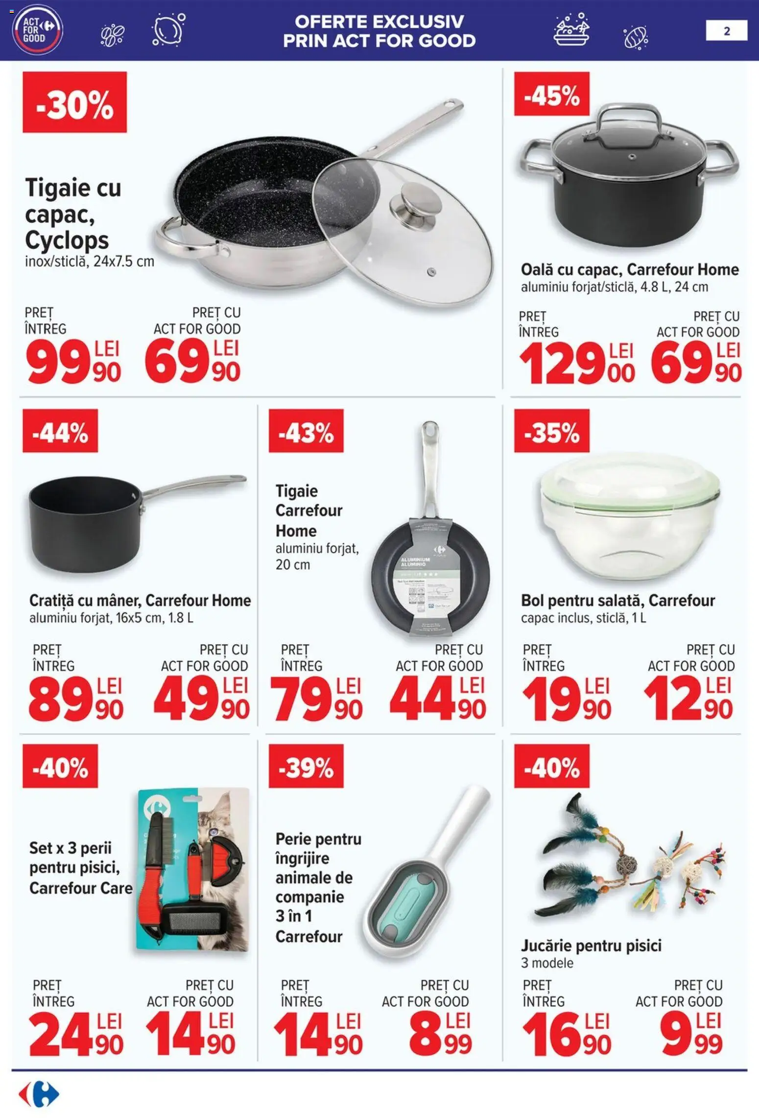 Noul catalog Carrefour – valabil de la 15.04.2026 | Pagină: 4 | Produse: Tigaie, Oală, Bol, Perie