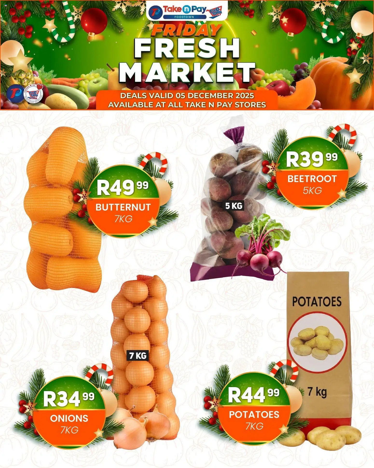 New Take n Pay catalogue – valid from 05.12.2025 | Page: 5 | Products: Potatoes, Onions