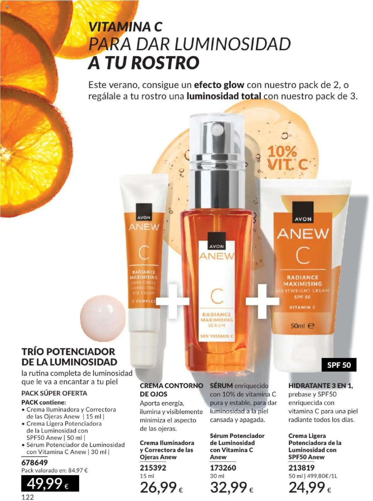 Catálogo AVON campaña 6 │ válido desde el 01.06.2025 | Página: 122 | Productos: Sérum, Crema, Vitamina C pura