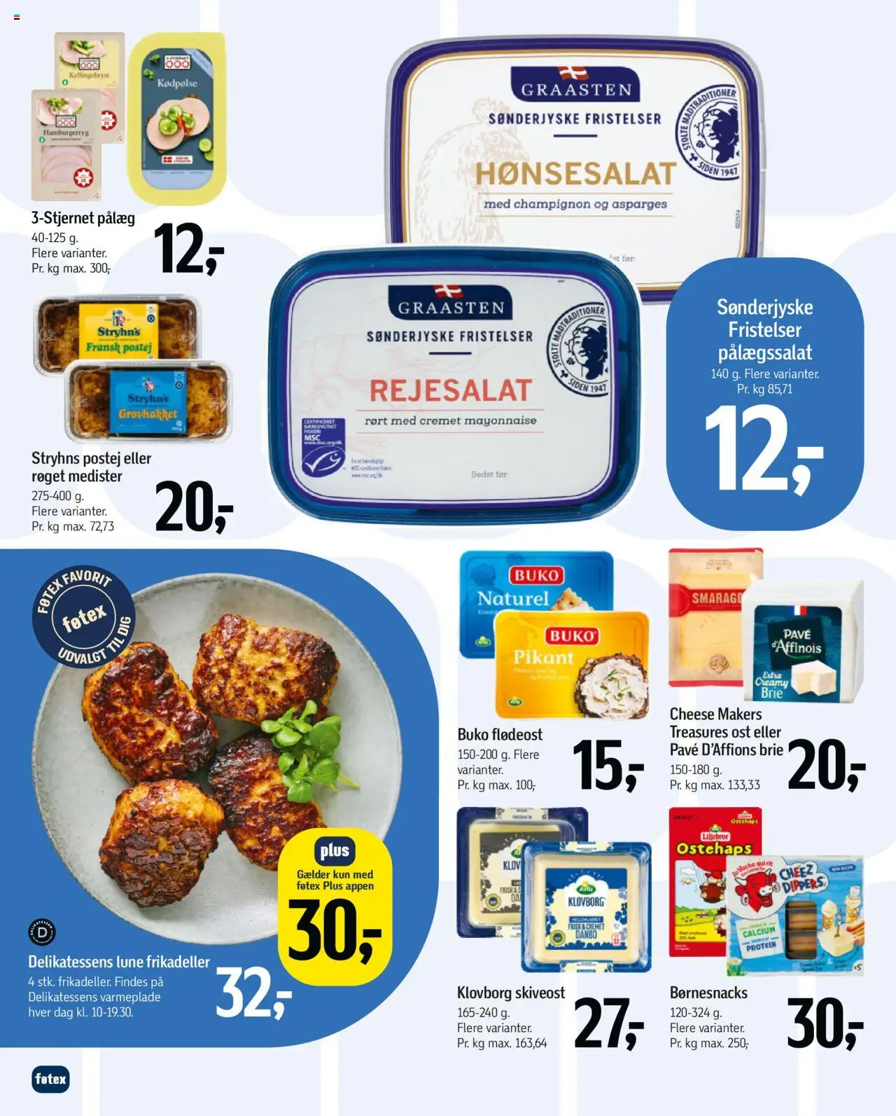 Føtex Tilbudsavis gyldig fra 01.08.2025 | Side: 45 | Produkter: Ost, Stol, Pålæg, Hamburgerryg