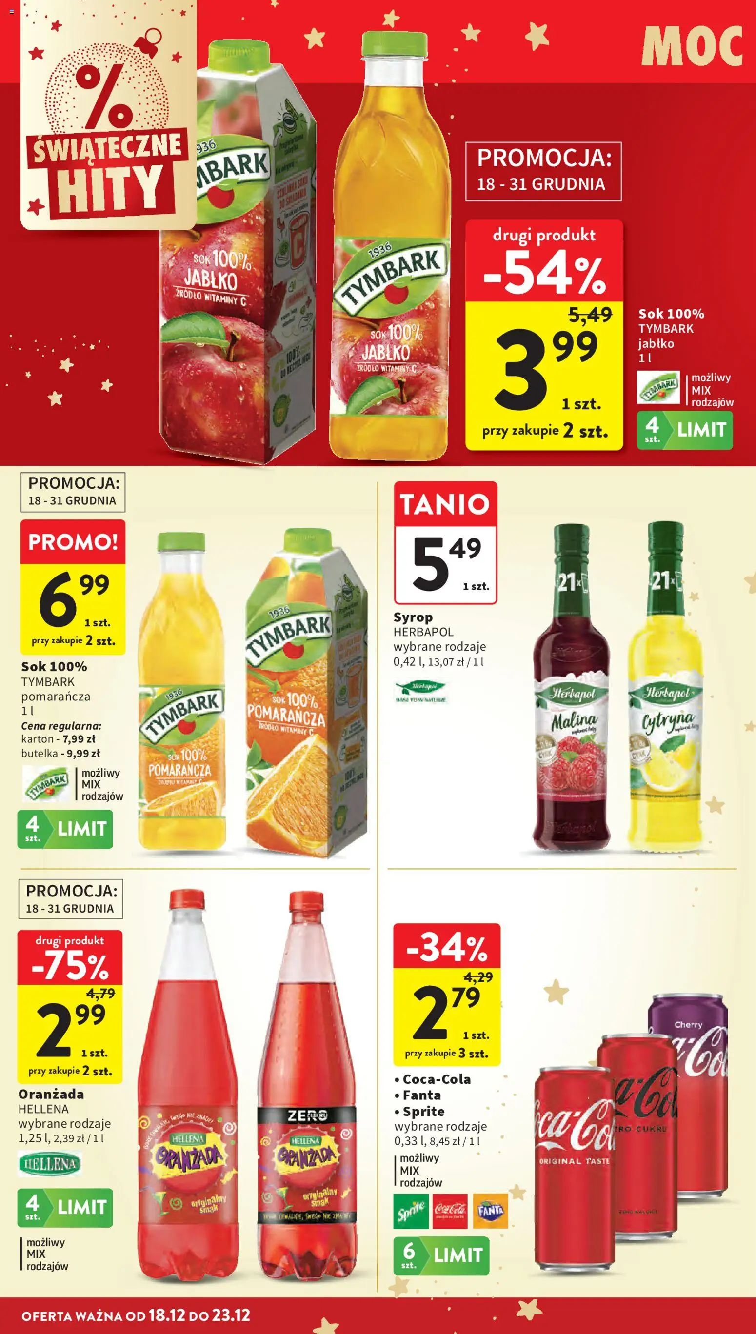 Intermarche Gazetka od 18.12.2025 | Strona: 48 | Produkty: Syrop, Malina, Sprite, Sok