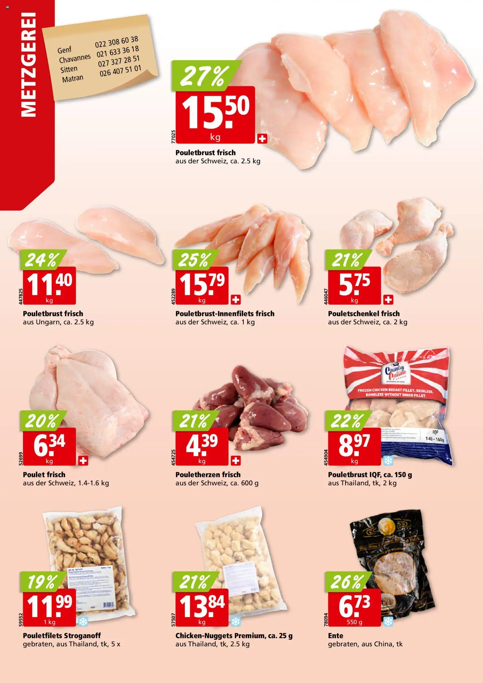 Aligro Aktionen Chavannes, Matran, Genf, Sitten – gültig ab 24.11.2025 | Seite: 2 | Produkte: Pouletbrust