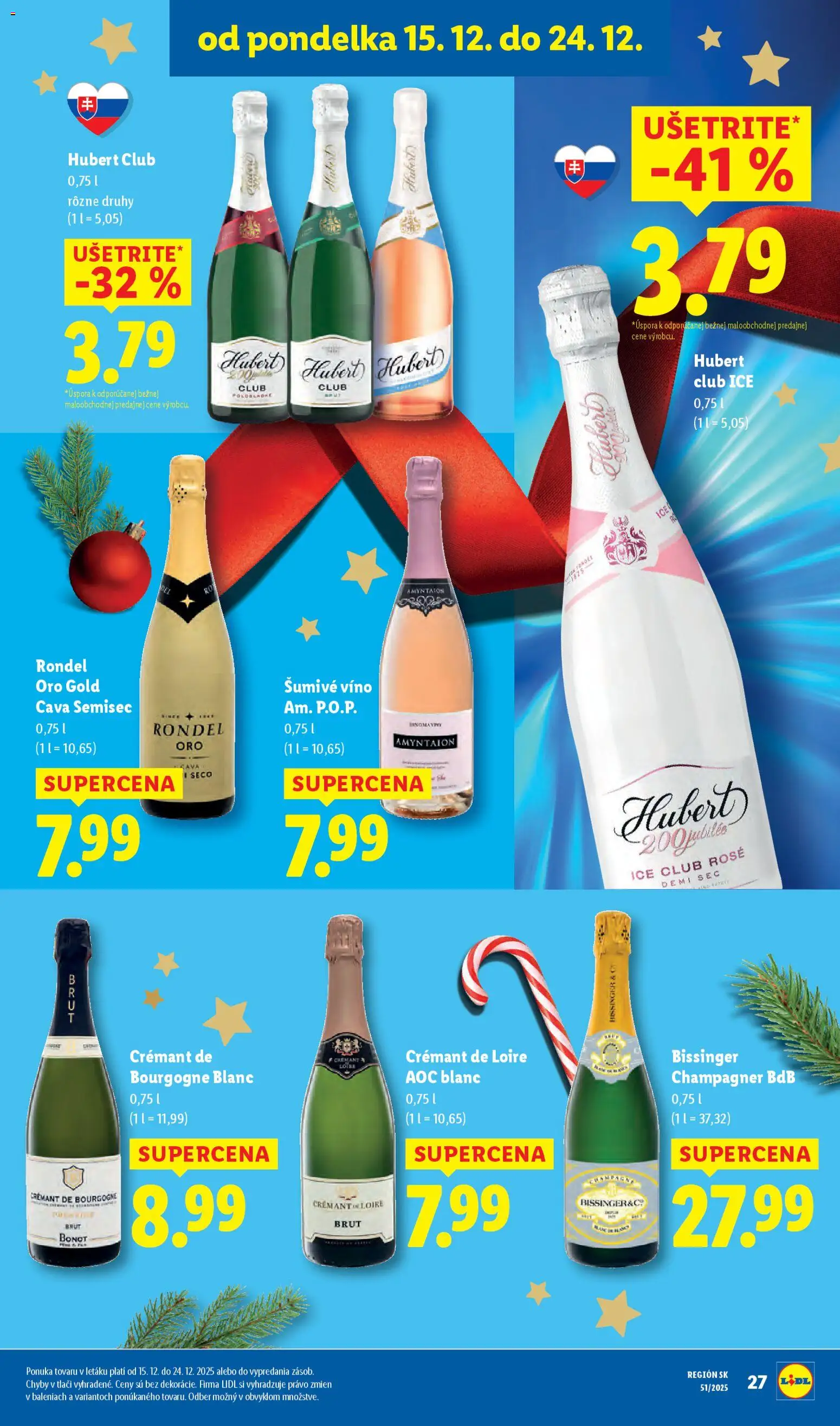Nové Lidl akcie – leták je platný od 18.12.2025 | Strana: 67 | Produkty: Víno, Šumivé víno