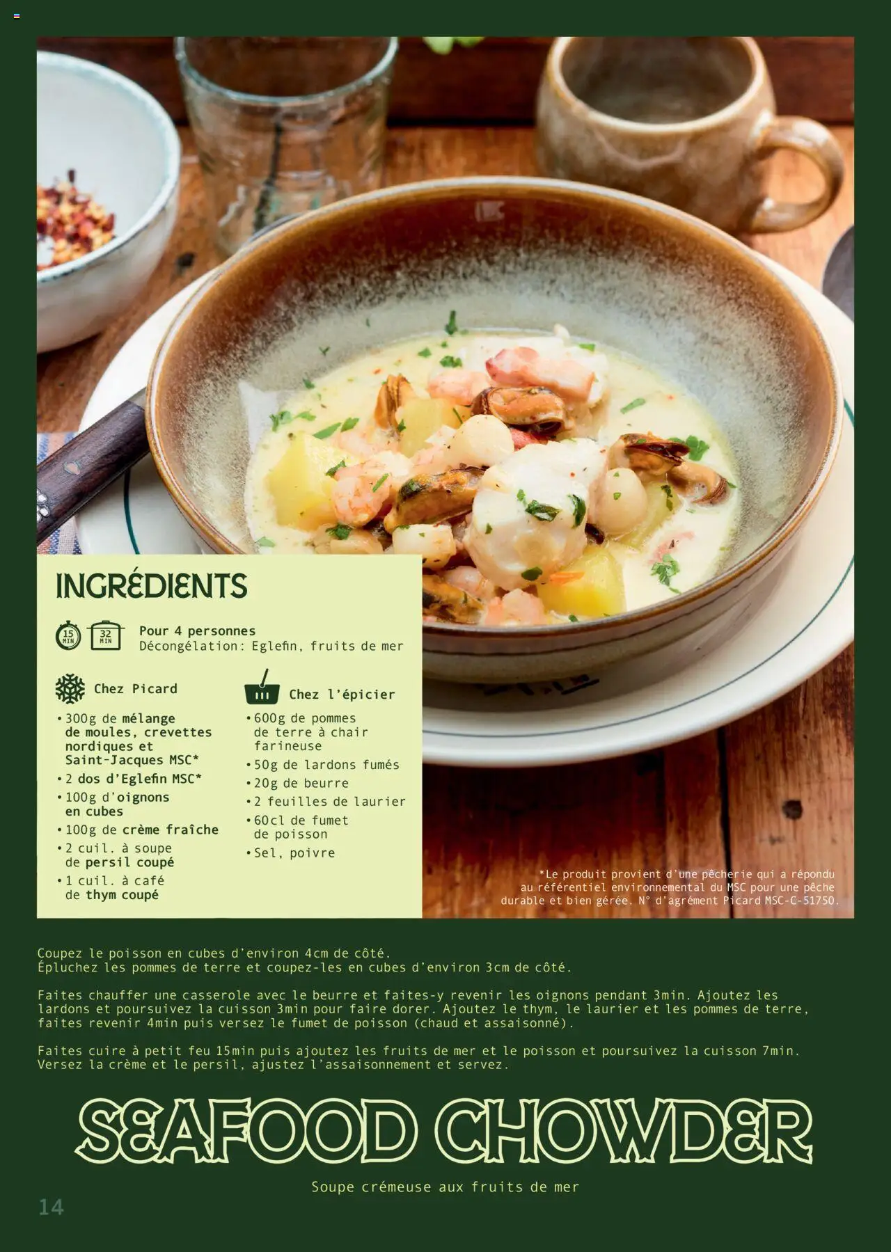  | Page: 14 | Produits: Pêche, Lardons, Dos d'églefin, Oignons