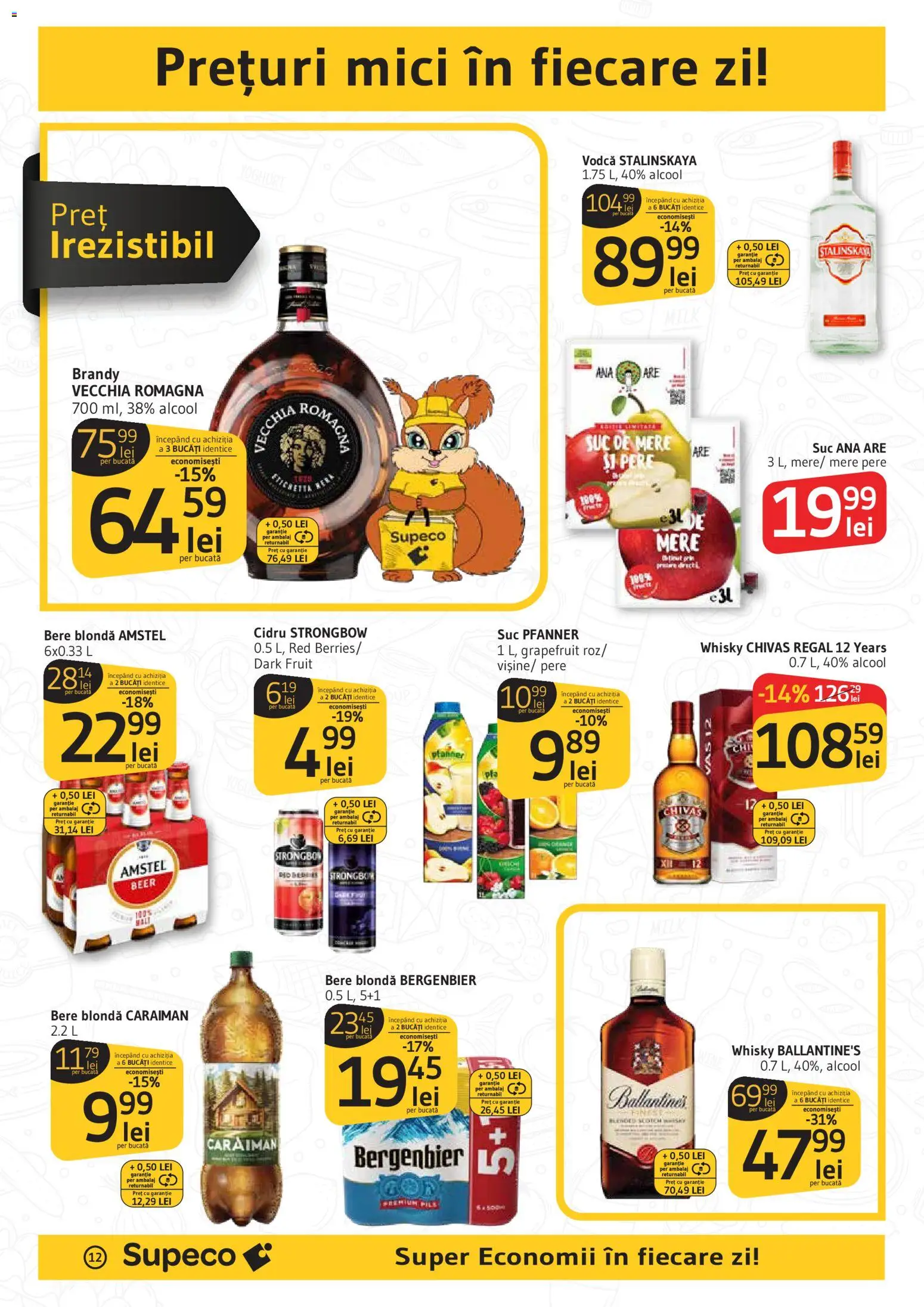 Noul catalog Supeco – valabil de la 12.03.2026 | Pagină: 12 | Produse: Su ısıtıcı, Suc, Bere, Mere