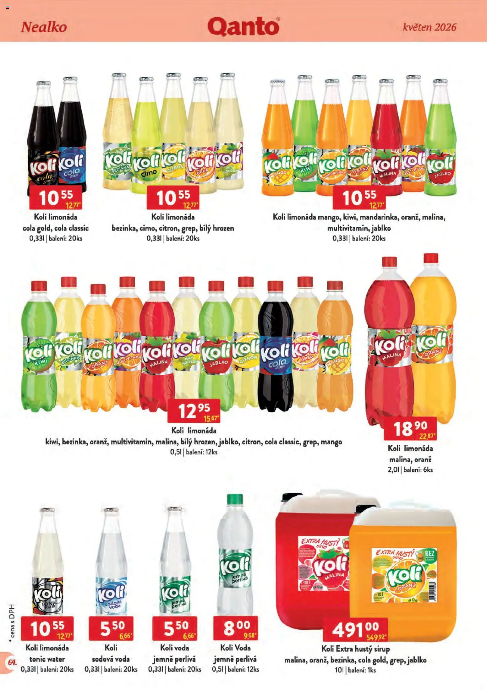 Astur & Qanto leták - Velkoobchod 05/2026 od 01.05.2026 | Strana: 64 | Produkty: Limonáda, Tonic Water, Tonic, Citron