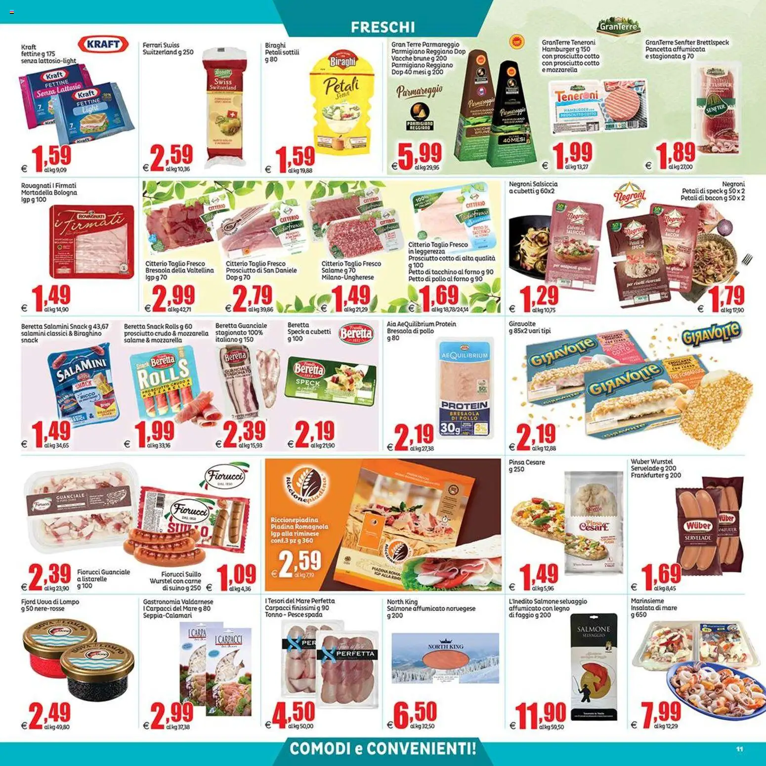 Volantino Elite Supermercati del 28.11.2025 | Pagina: 11 | Prodotti: Pollo, Bresaola, Piadina, Forno