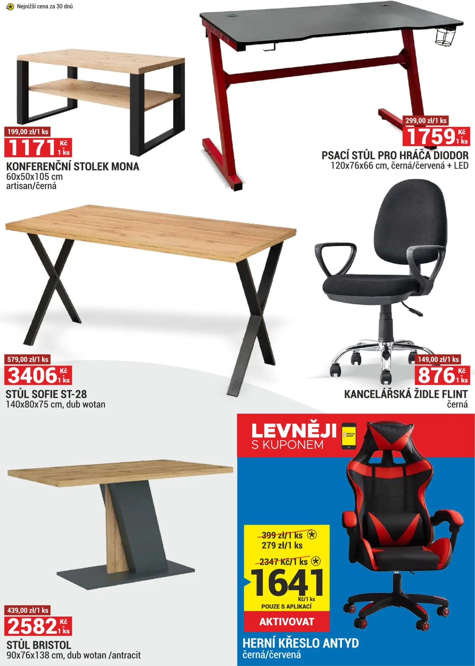 Merkury Market leták od 01.12.2025 | Strana: 4 | Produkty: Křeslo, Stůl, Psací stůl, LED