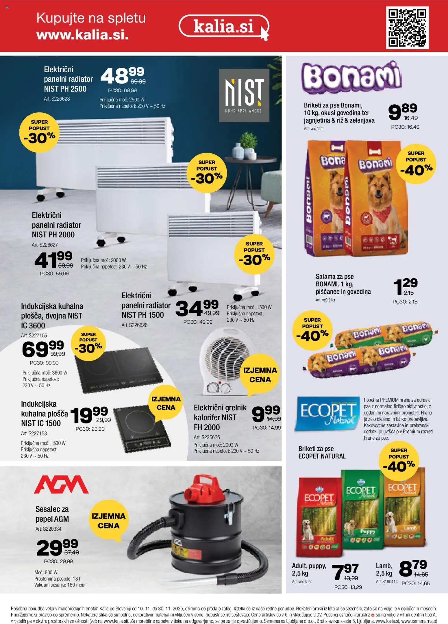 Novi Kalia katalog ponudbe – veljaven od 10.11.2025 | Stran: 12 | Izdelki: Kuhalna plosca, Sesalec, Salama, Riz
