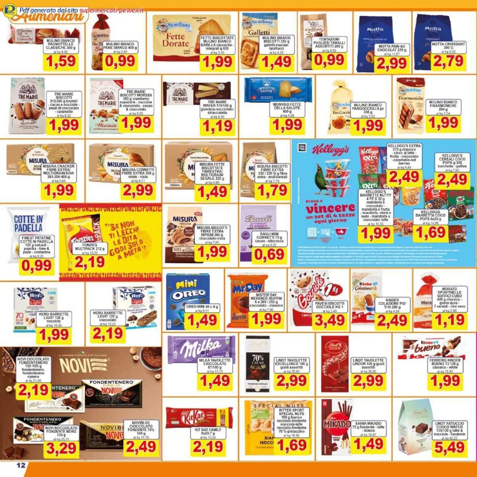 Volantino Pewex del 06.03.2026 | Pagina: 12 | Prodotti: Cioccolato, Cereali, Astuccio, Miele