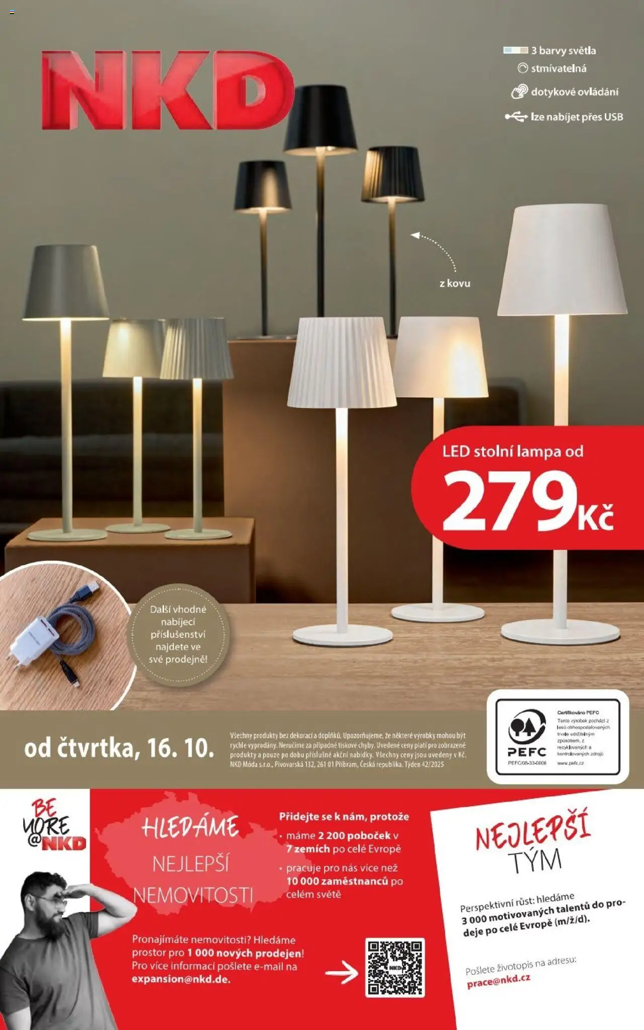 NKD leták od 16.10.2025 | Strana: 24 | Produkty: Stolní lampa, USB, Lampa, LED