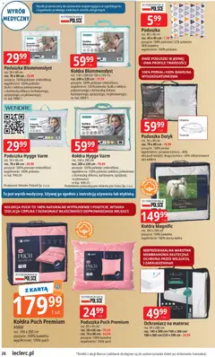 Pogląd oferty "E.Leclerc Gazetka - Kłodzko" - ważna od 12.11.2025 | Strona: 20 | Produkty: Karta, Materac, Poduszka, Kołdra