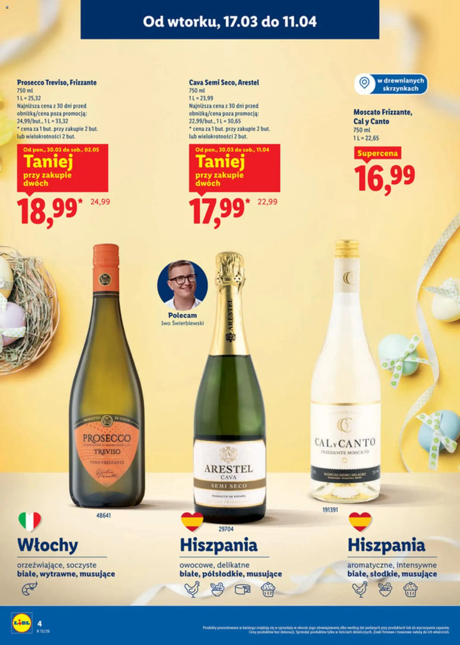 Lidl Katalog alkoholi mocnych i win od 17.03.2026 | Strona: 5 | Produkty: Prosecco