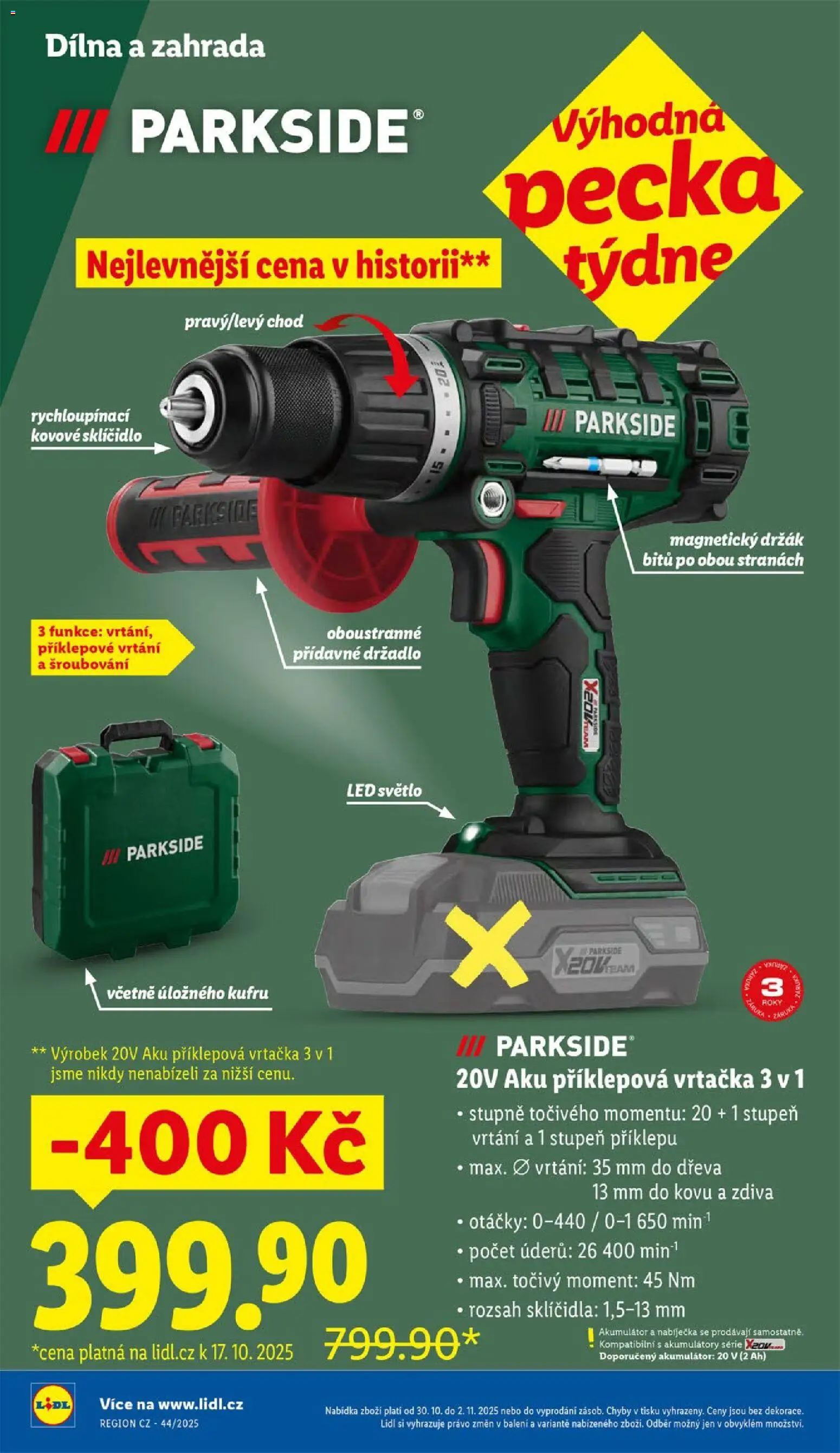 Lidl leták - Spotřební zboží od 27.10.2025 | Strana: 24 | Produkty: Aku příklepová vrtačka, Zahrada, LED, LED světlo