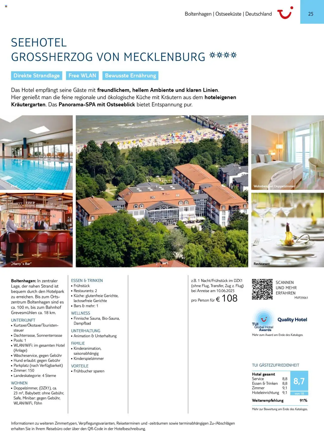 TUI Prospekt 	 – gültig ab 01.11.2024 | Seite: 25 | Produkte: Babybett, Küche, Föhn