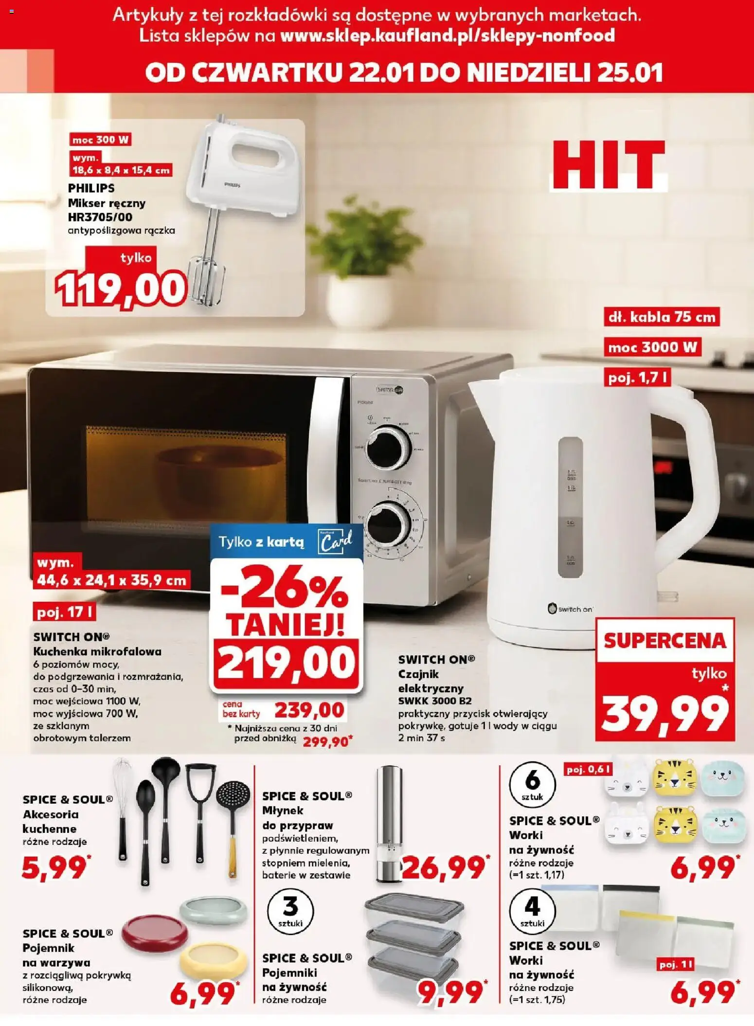 Kaufland gazetka - Mega okazje od 22.01.2026 | Strona: 10 | Produkty: Kuchenka, Czajnik, Baterie, Warzywa