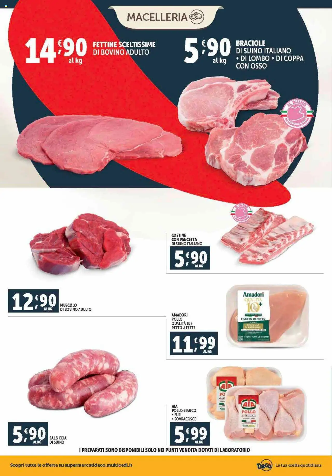 Volantino Decò del 12.09.2025 | Pagina: 4 | Prodotti: Bovino, Pollo, Pancetta, Suino
