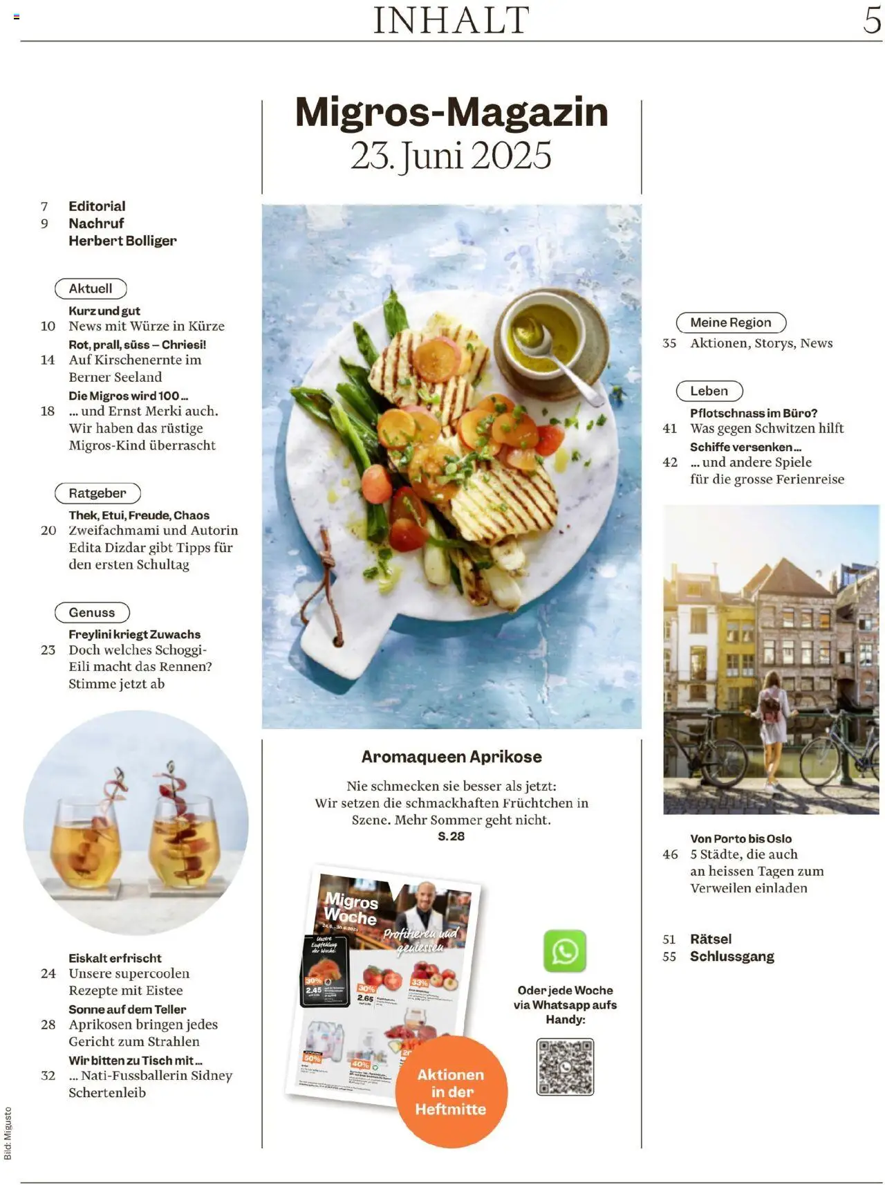 Migros Magazin ab 23.06.2025 | Seite: 5 | Produkte: Tisch