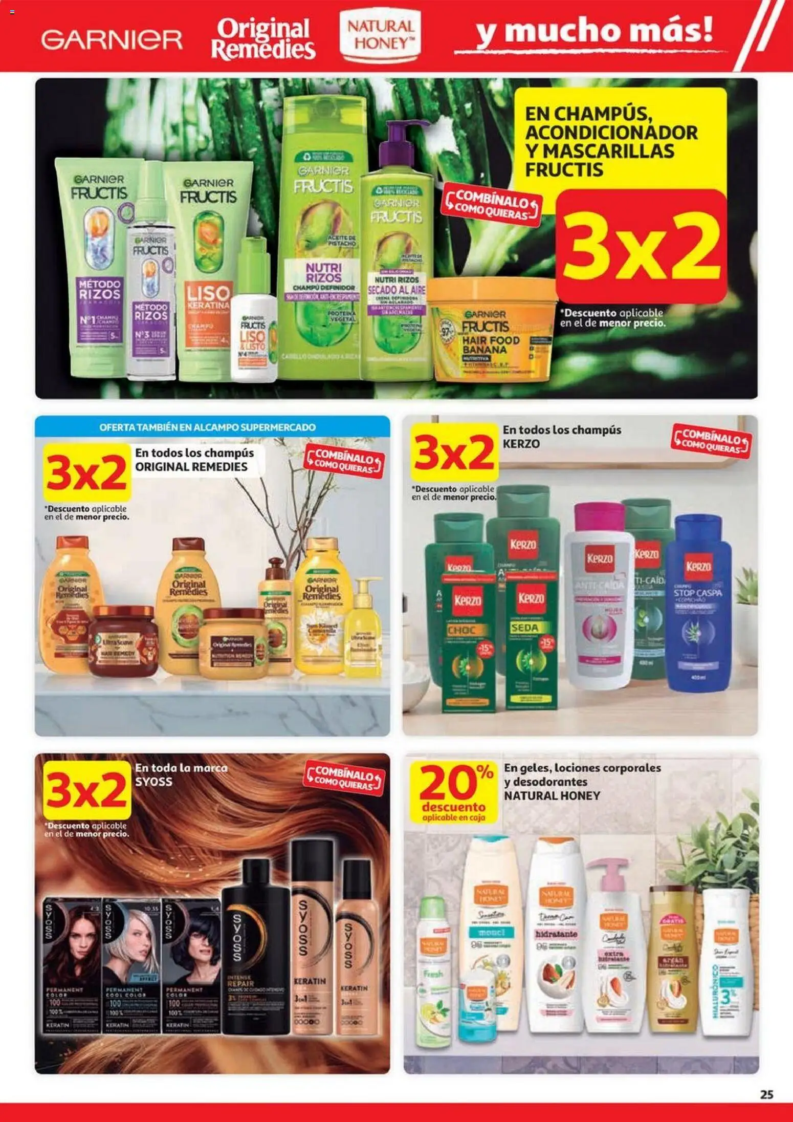 Alcampo - HG Madrid Unificado  │ válido desde el 23.10.2025 | Página: 25 | Productos: Champú, Acondicionador, Aceite, Caja