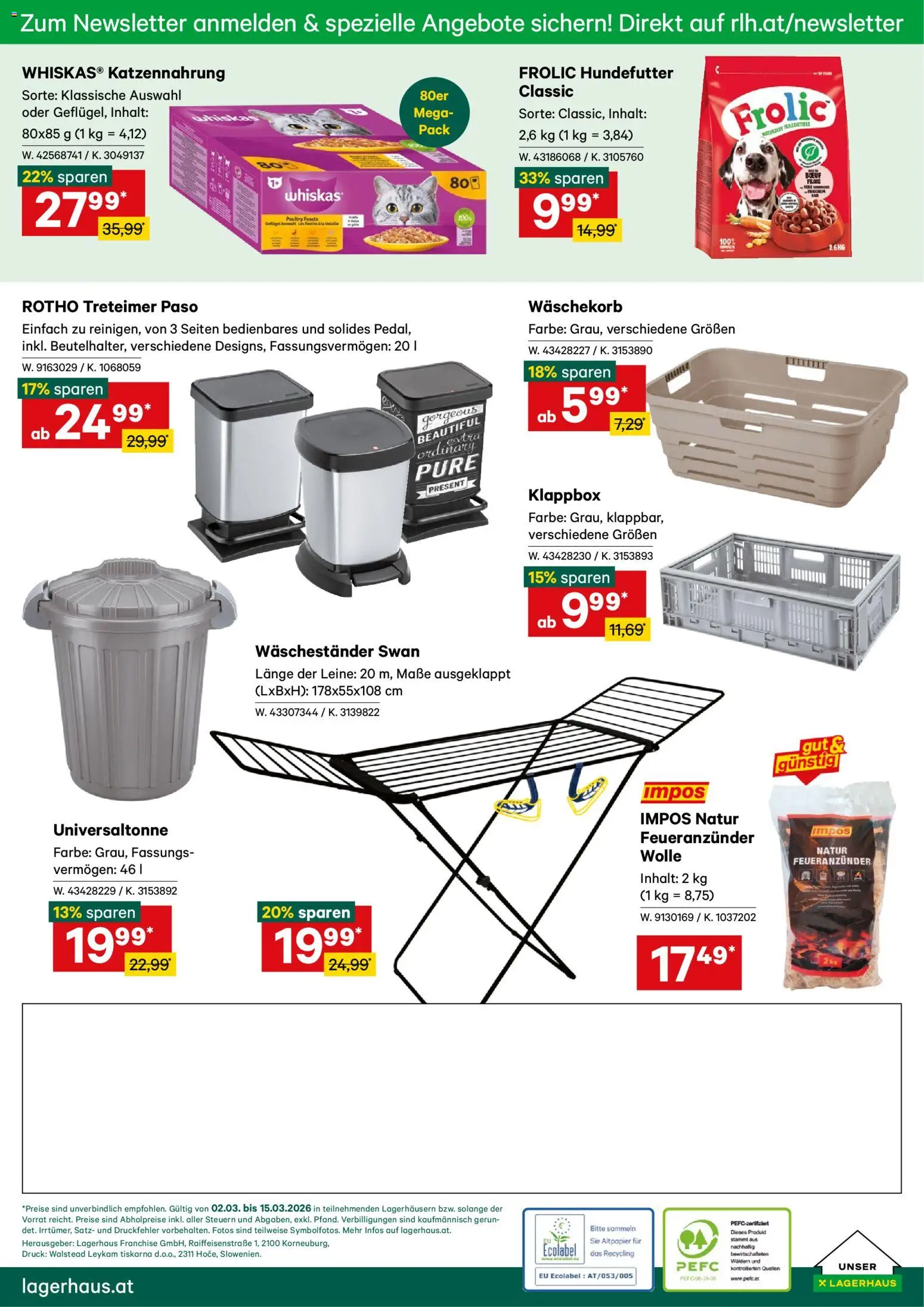 Lagerhaus Flugblatt gültig ab 01.03.2026 | Seite: 6 | Produkte: Wasser, Libacomb, Adapter, Öl