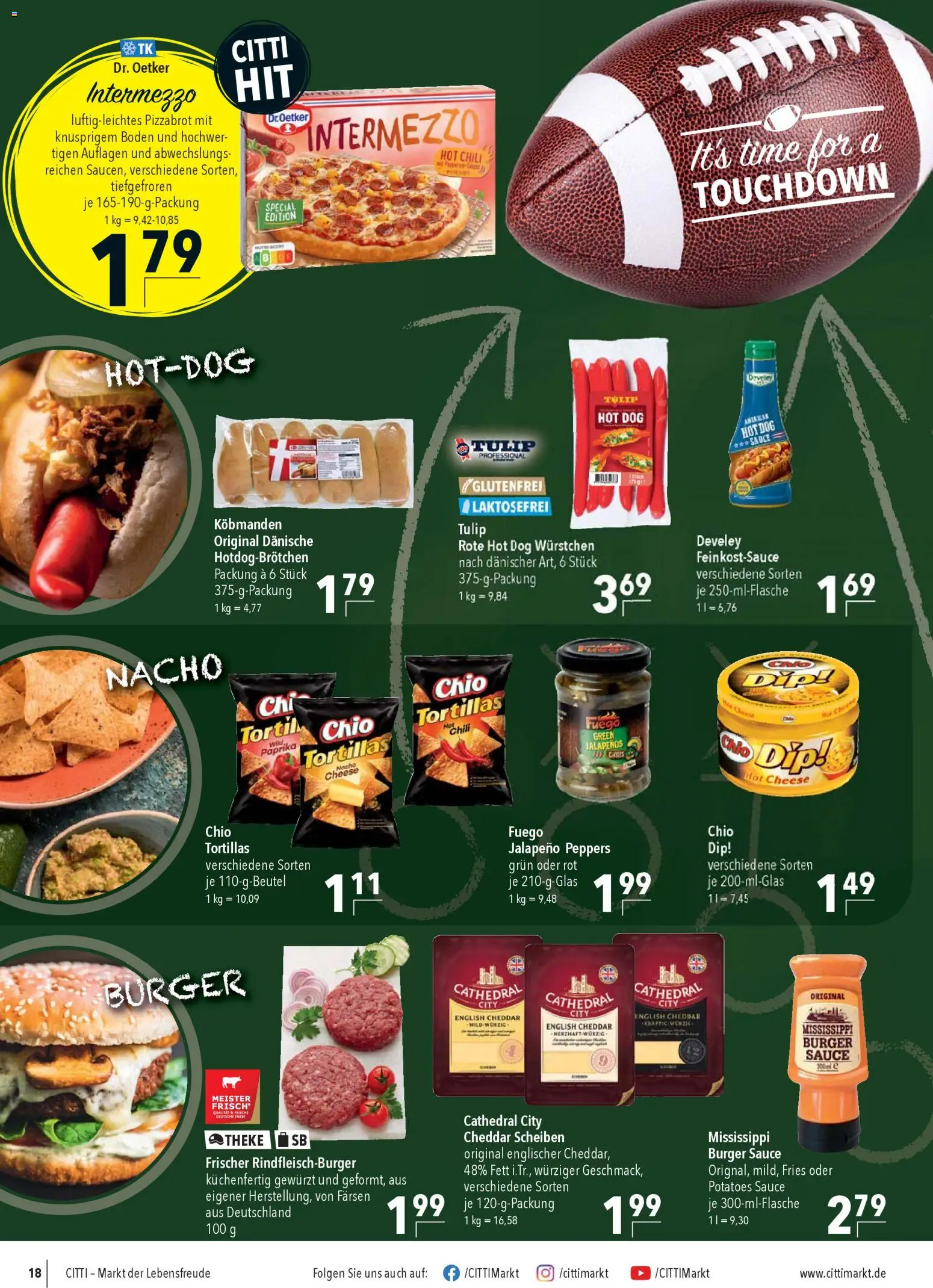 CITTI Markt Prospekt 	 – gültig ab 28.01.2026 | Seite: 18 | Produkte: Theke, Burger, Chili, Chio tortillas