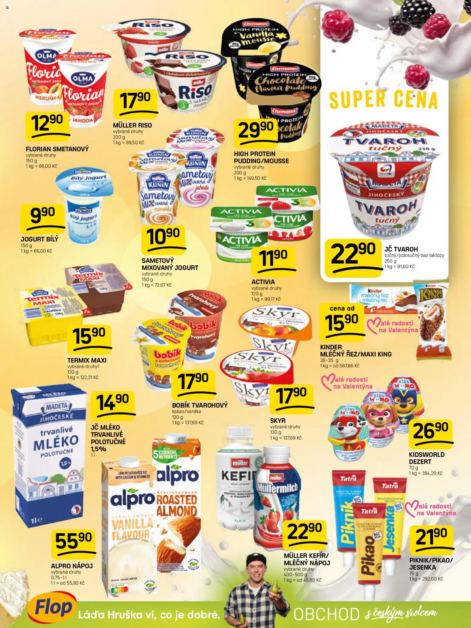 Flop leták od 04.02.2026 | Strana: 5 | Produkty: Kefír, Mléko, Protein, Kinder