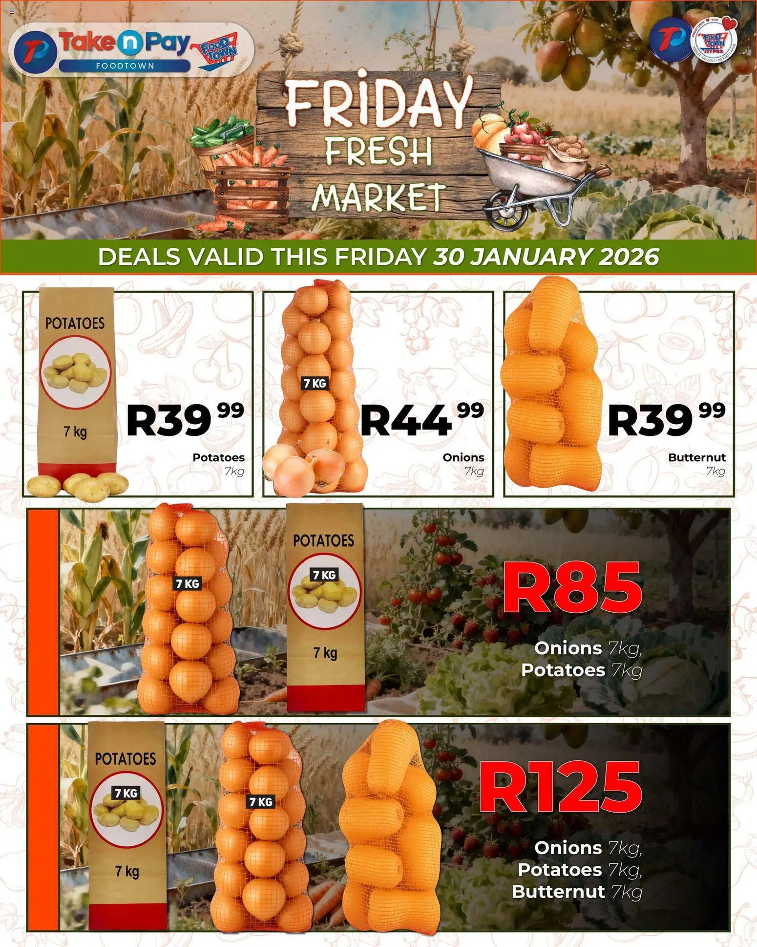 New Take n Pay catalogue – valid from 30.01.2026 | Page: 9 | Products: Potatoes, Onions