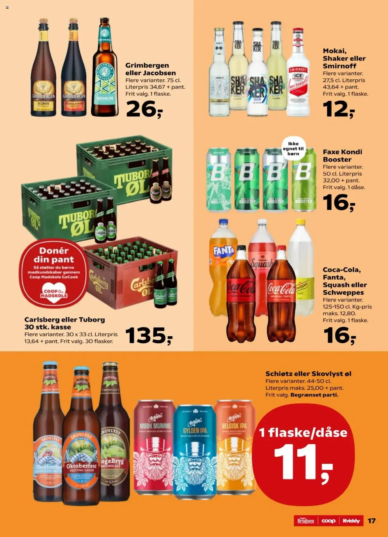 Super Brugsen tilbudsavis – gyldig fra 12.09.2025 | Side: 19 | Produkter: Øl, Squash, Fanta, Faxe Kondi