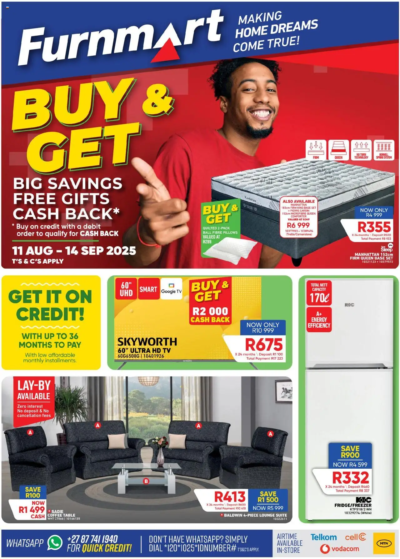 Furnmart Specials │ valid from 11.08.2025 | Page: 1 | Products: TV, Coffee table, Table, Lounge suite