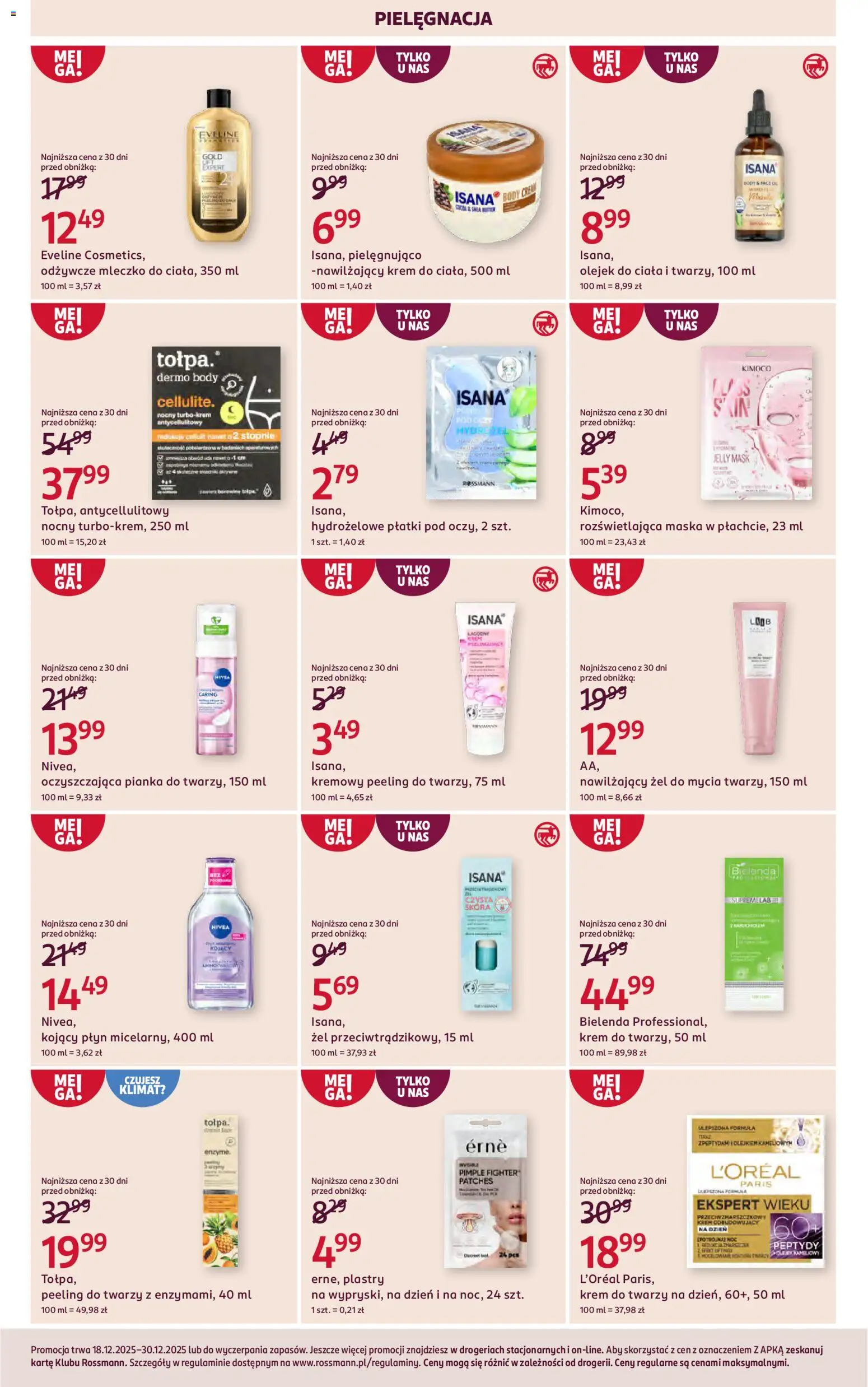 Rossmann Gazetka od 18.12.2025 | Strona: 9 | Produkty: Peeling, Płatki, Krem, Krem do twarzy