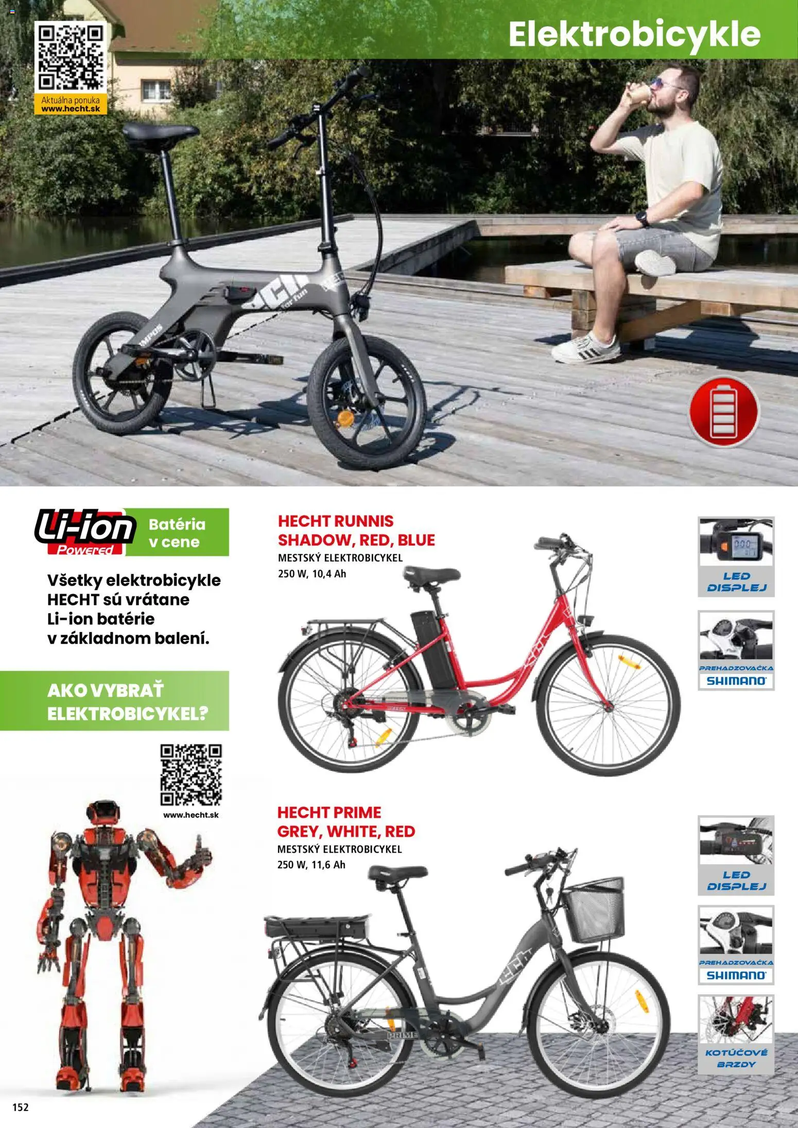 Nové Hecht akcie – leták je platný od 19.02.2026 | Strana: 152 | Produkty: Elektrobicykel, Batéria