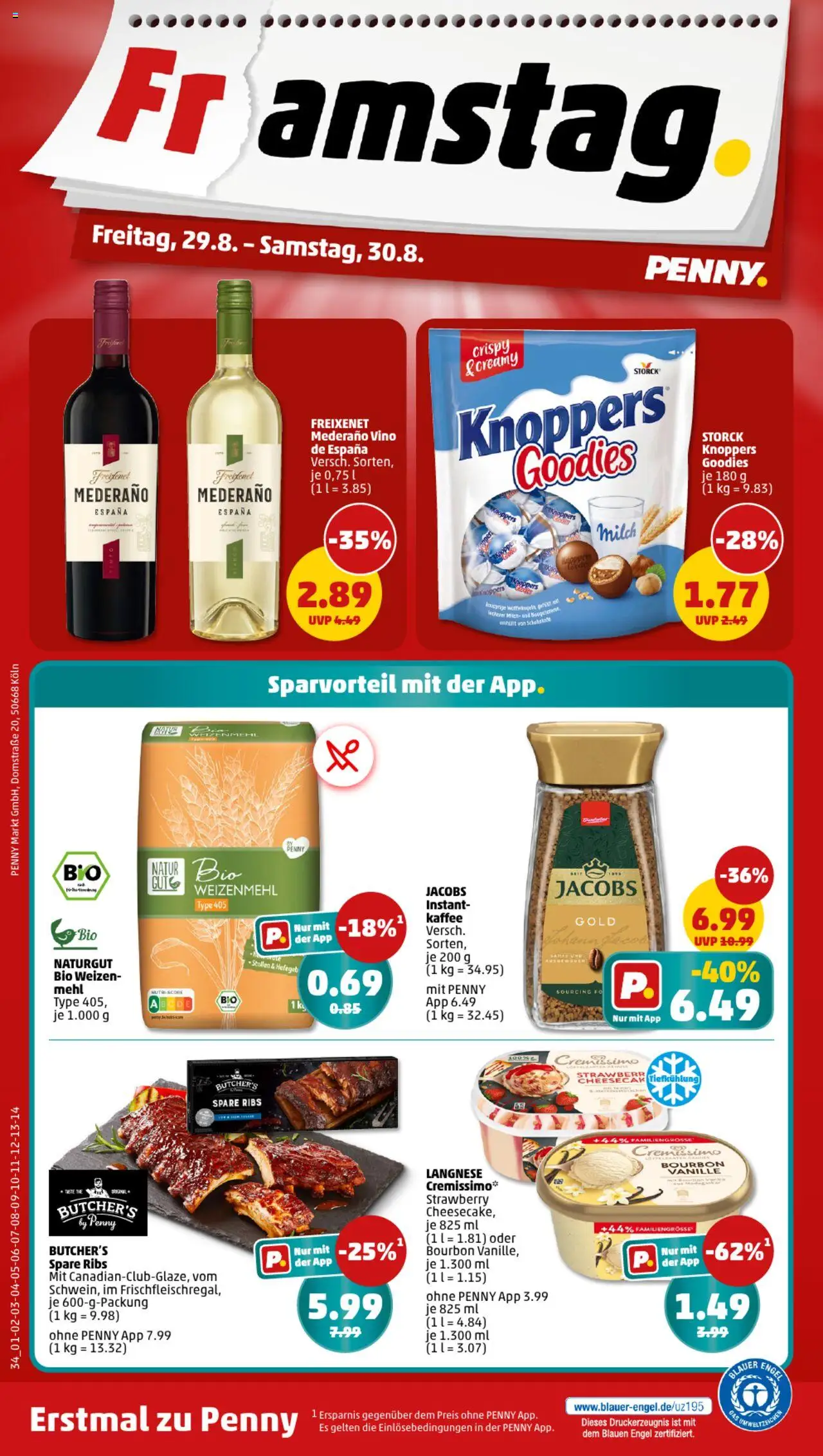 Penny Prospekt 	 - gültig ab dem 25.08.2025 | Seite: 34 | Produkte: Cremissimo, Mehl, Kaffee, Knoppers
