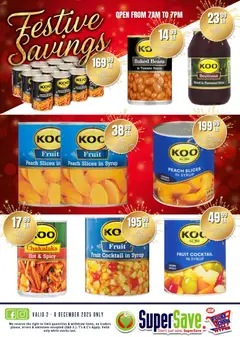 Super Save specials catalogue – valid from 02.12.2025 | Page: 39 | Products: Baked beans, Tomato sauce, Fruit, Sauce
