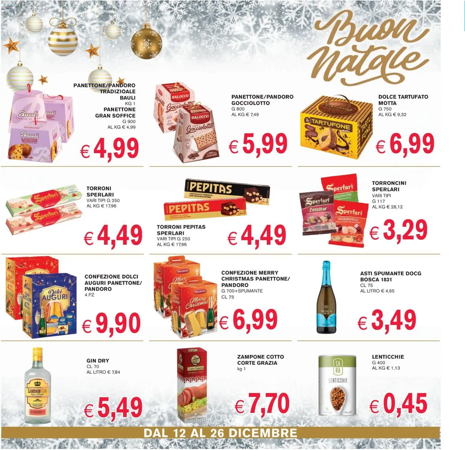 Volantino Coal del 12.12.2025 | Pagina: 10 | Prodotti: Gin, Pandoro, Spumante, Torroncini