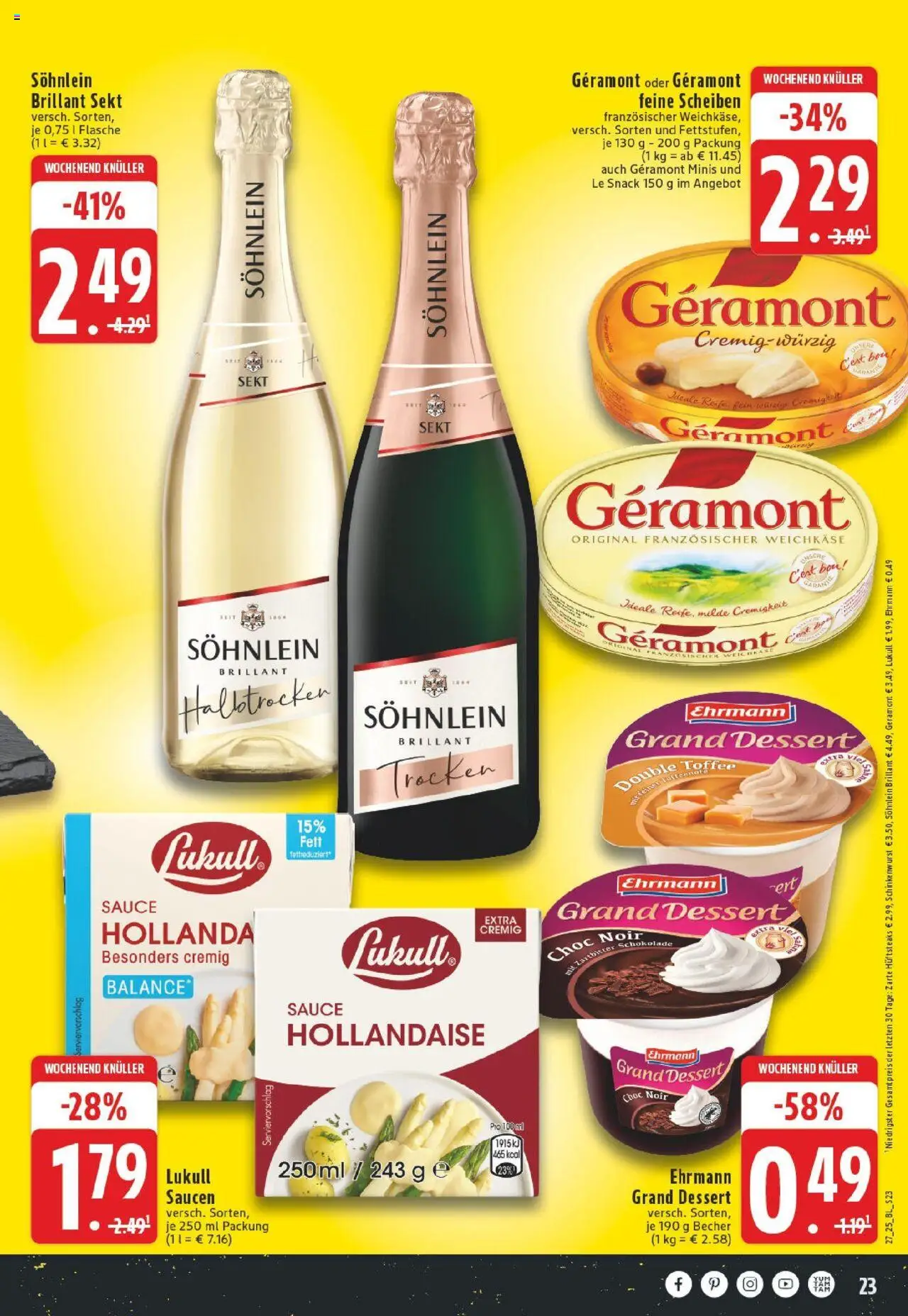Edeka prospekt Werl-Westoennen	 - gültig ab dem 29.06.2025 | Seite: 23 | Produkte: Geramont, Kaffee, Schokolade, Ehrmann grand dessert