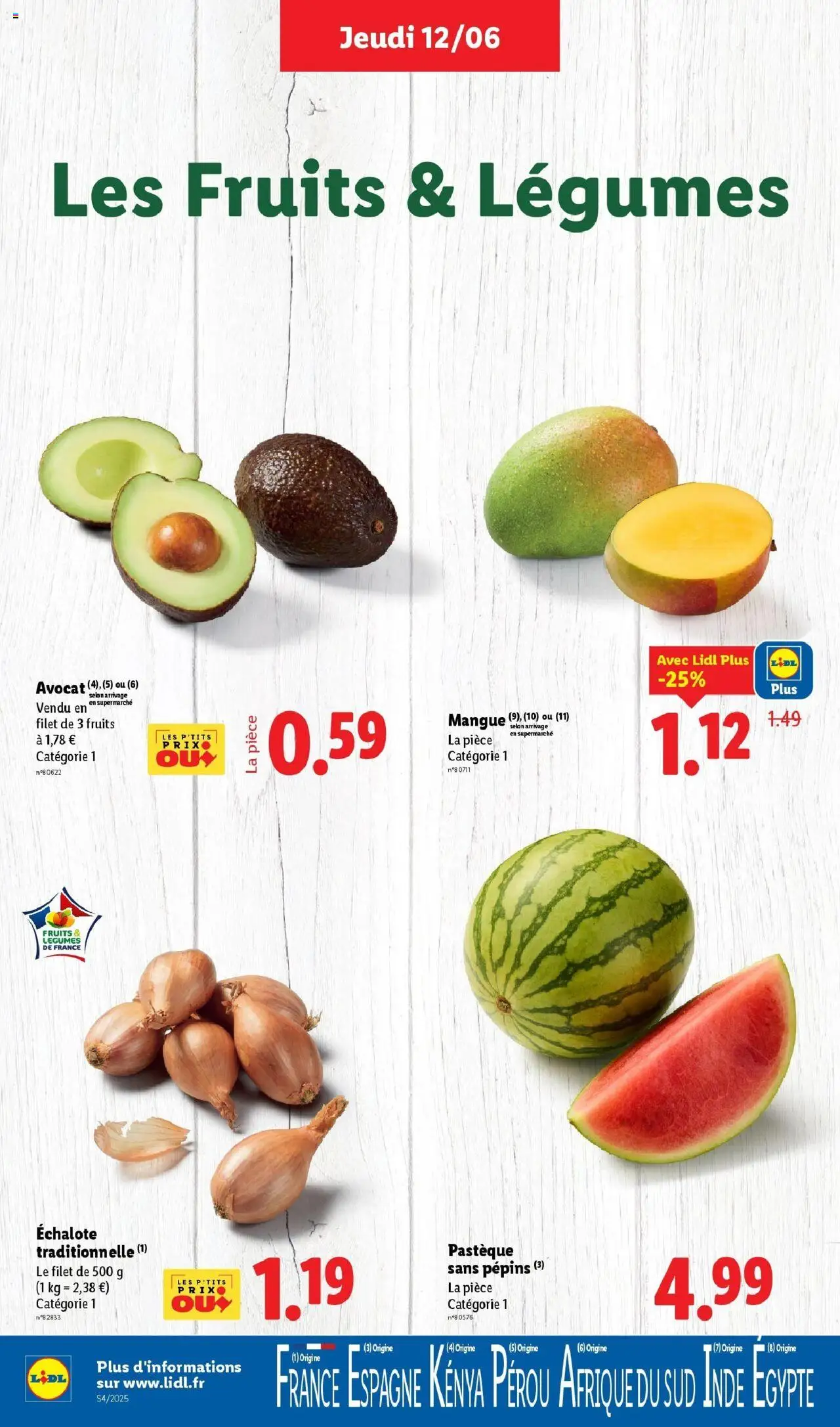  | Page: 4 | Produits: Avocat, Mangue, Pastèque, Échalote