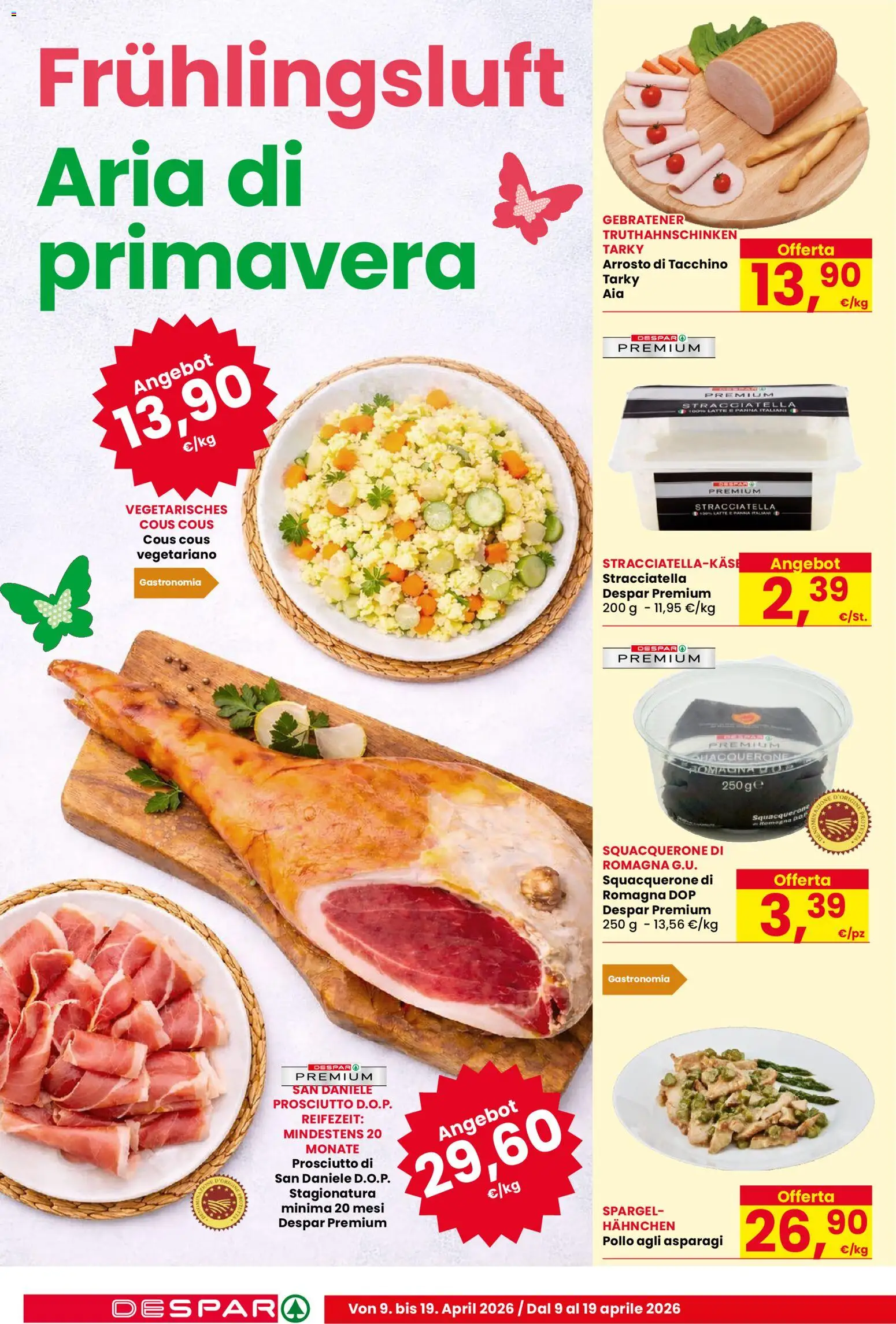 Volantino Despar del 09.04.2026 | Pagina: 4 | Prodotti: Arrosto, Panna, Cous cous, Asparagi